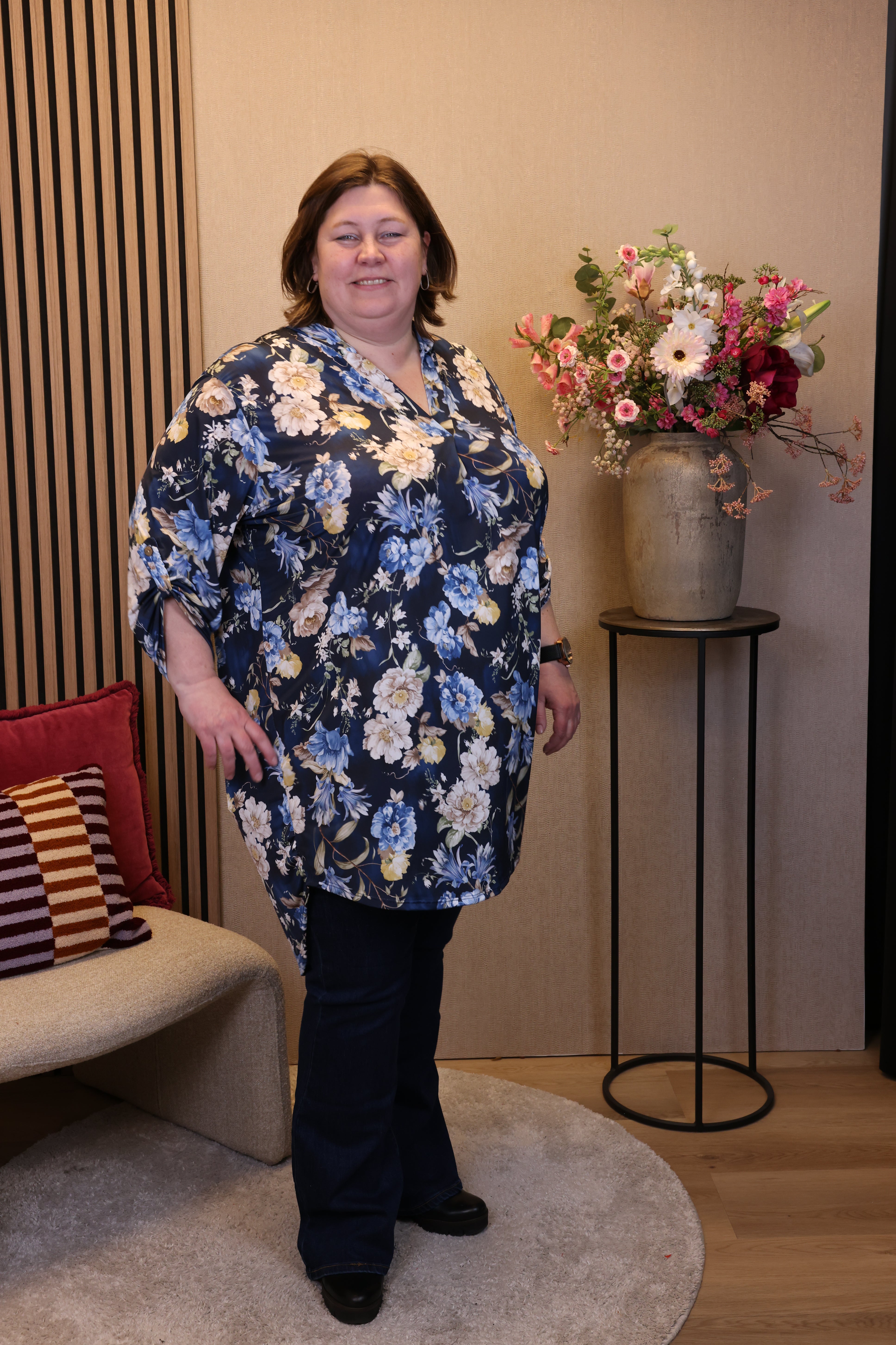 Nathalie | tuniek blauw 52 t/m 58