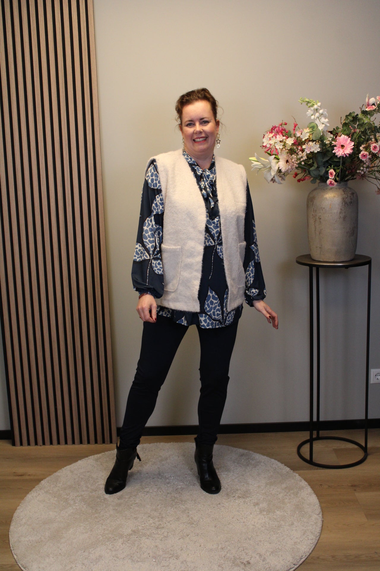 Luna | Gilet wit/beige 54 t/m 58