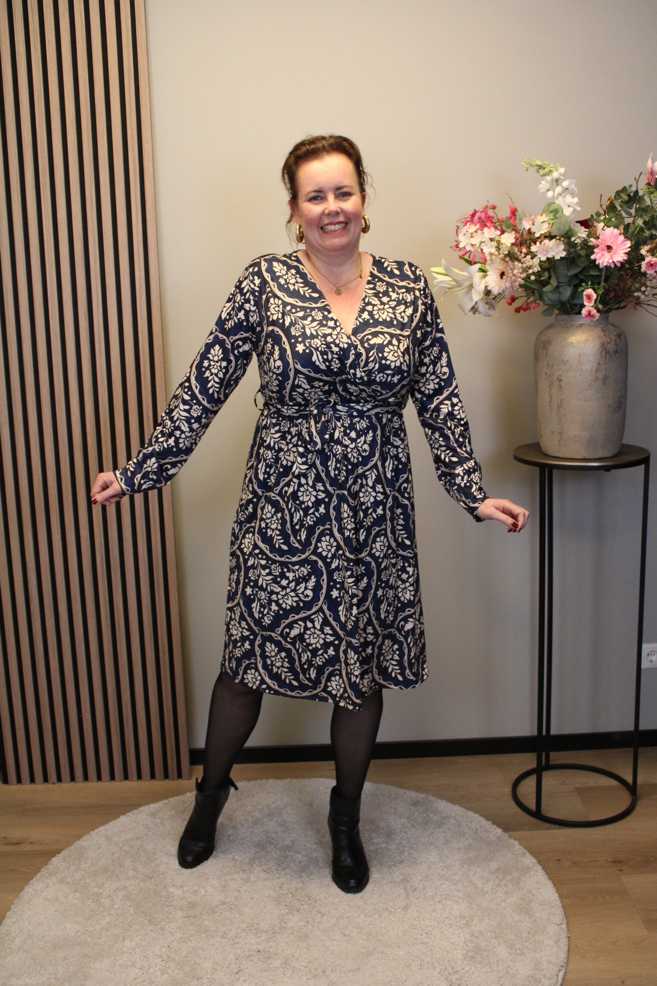 Sofia | Jurk blauw kort 38 t/m 44