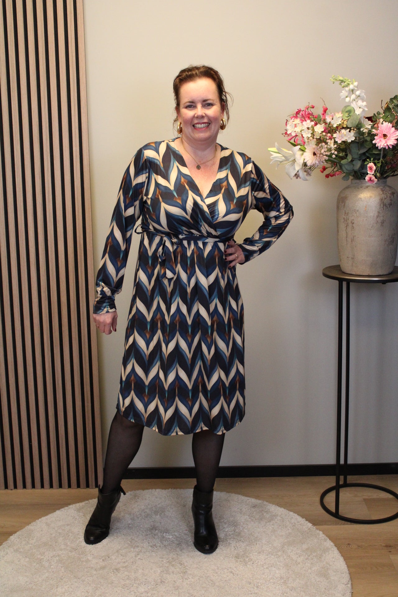 Vera | Jurk blauw kort 38 t/m 44