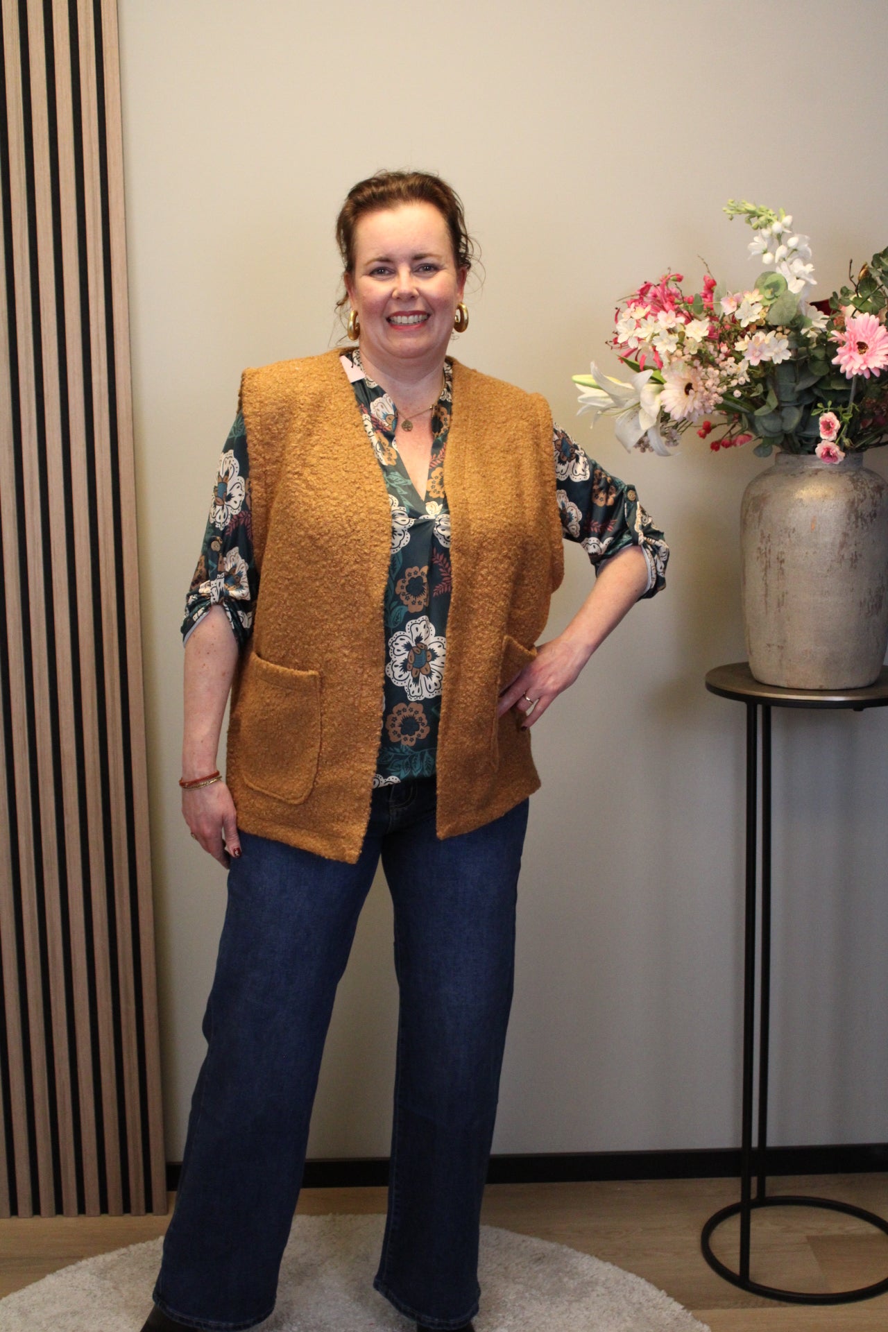 Kris | Gilet camel 54 t/m 58