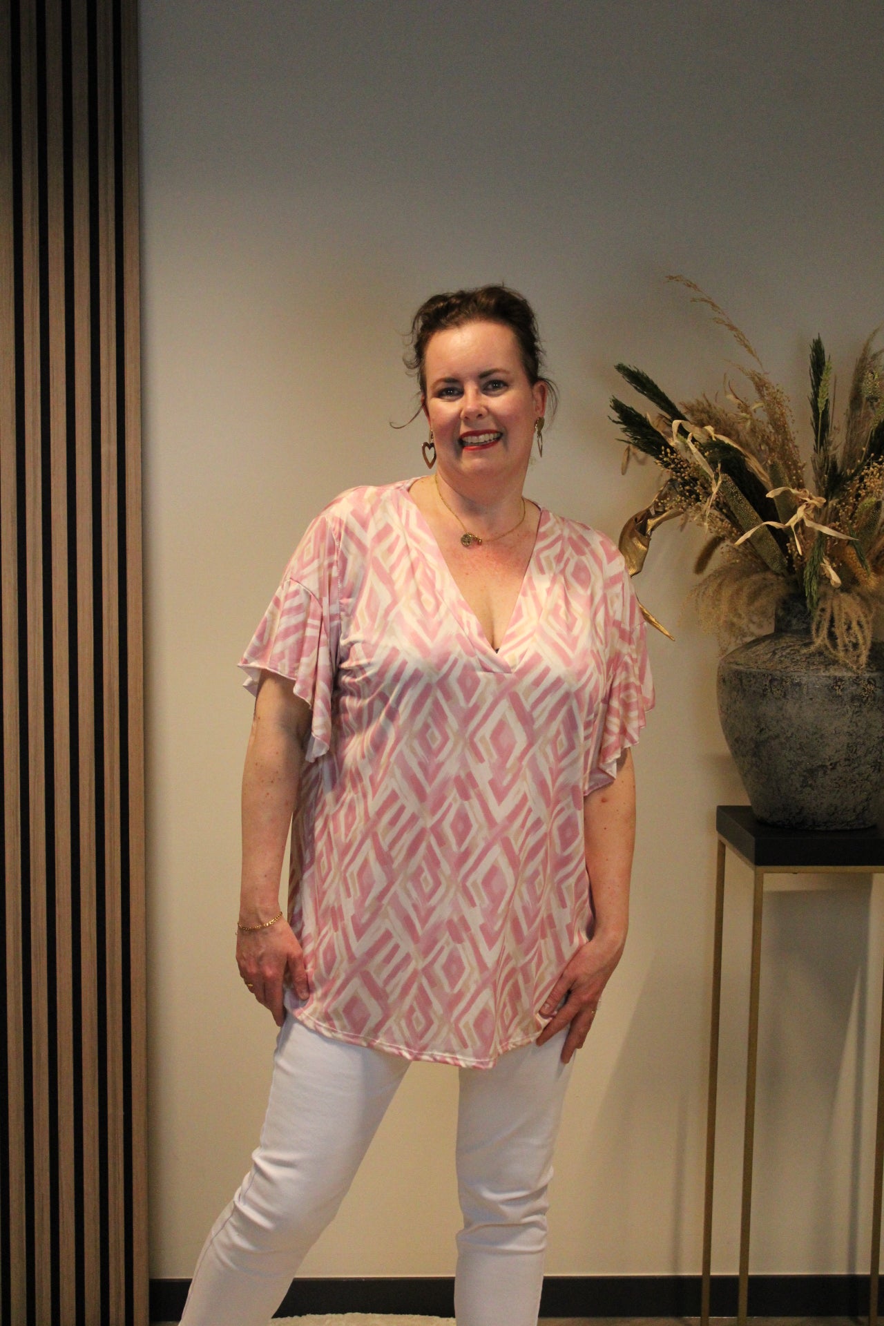 Rosa | Blouse korte mouw 40 t/m 48