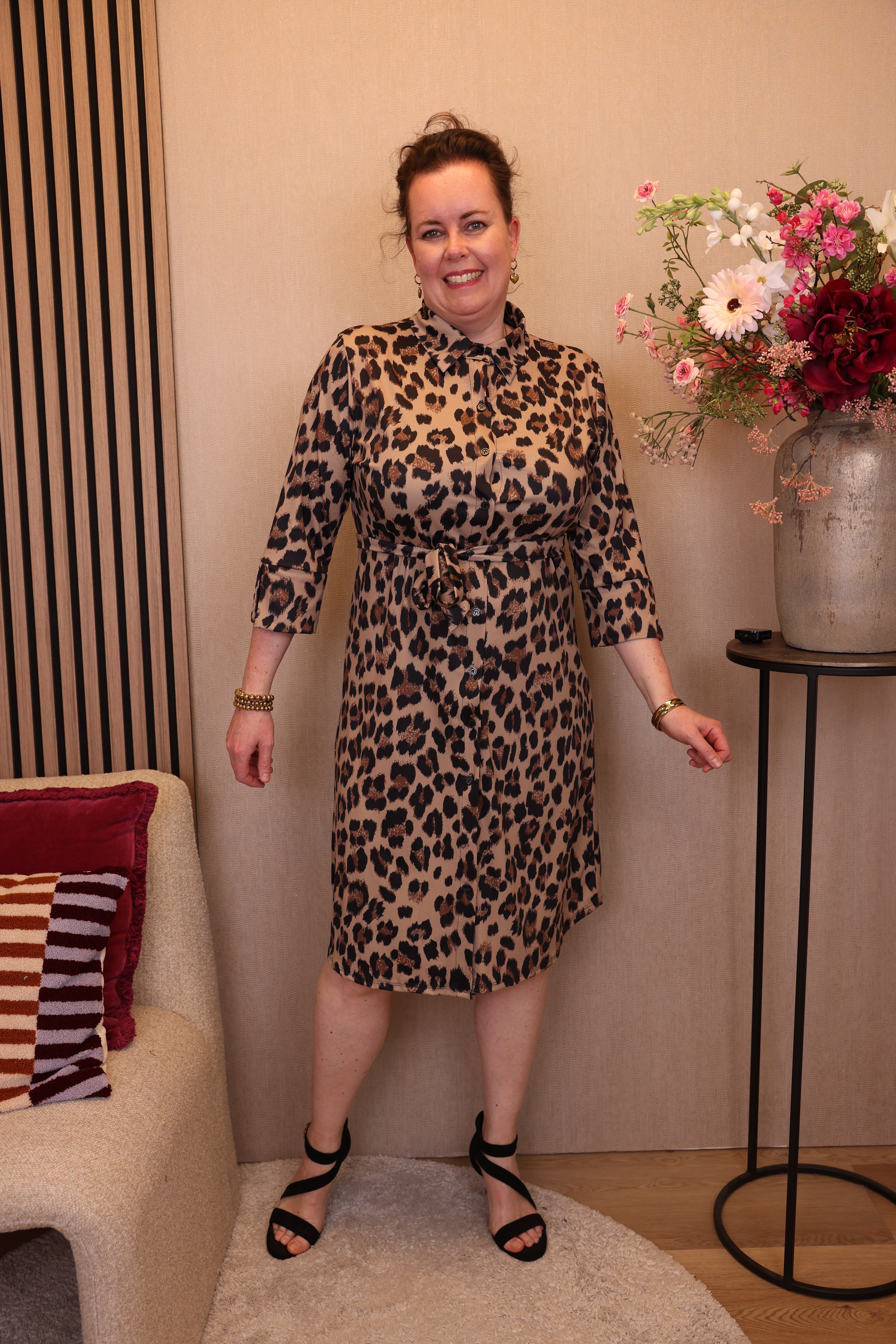 Trudy | Jurk bruin