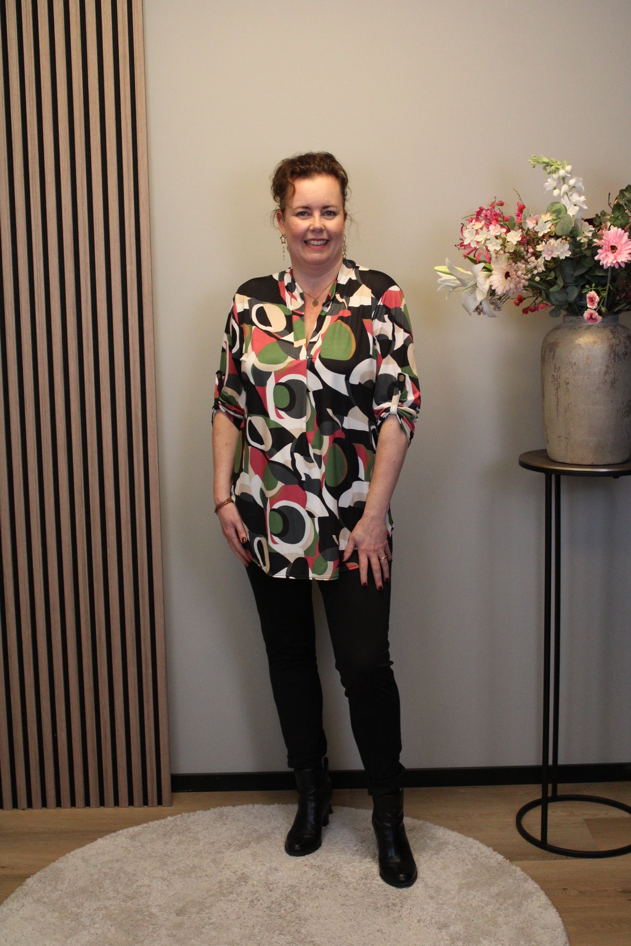 Ivette | Blouse zwart lange mouw 38 t/m 48