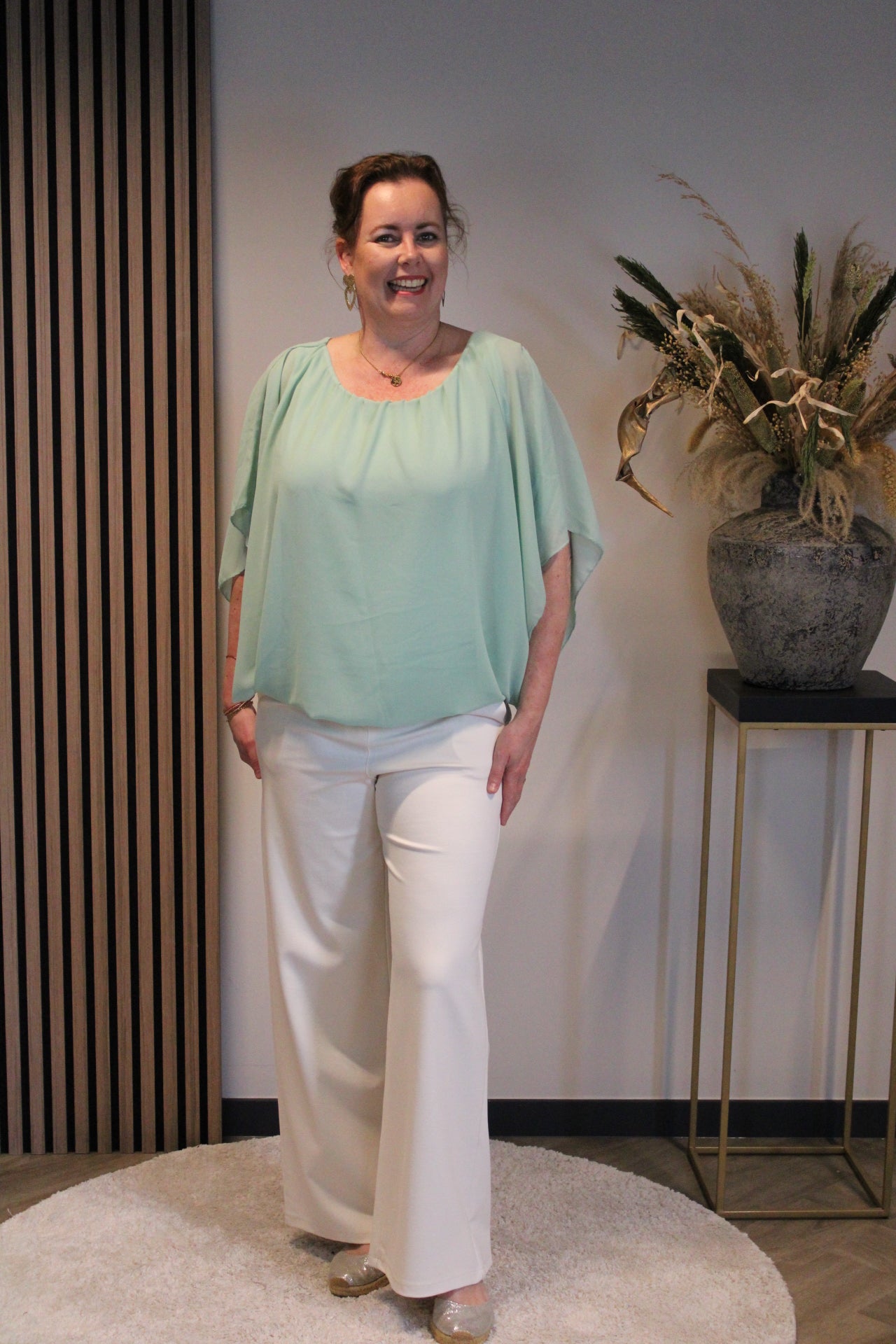 Fenna | Blouse mint 40 t/m 46