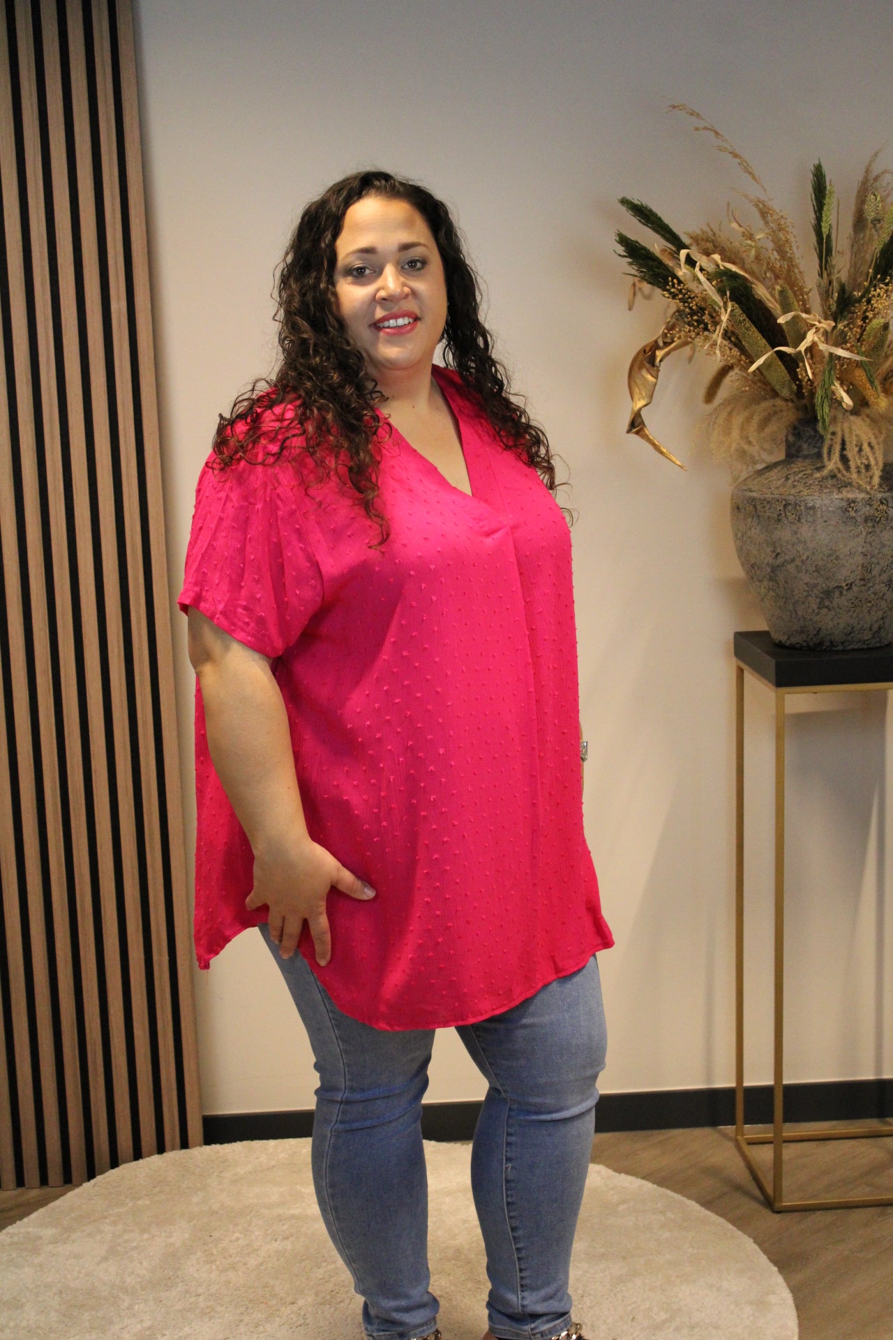 Rosalie | Blouse Roze 48 t/m 52