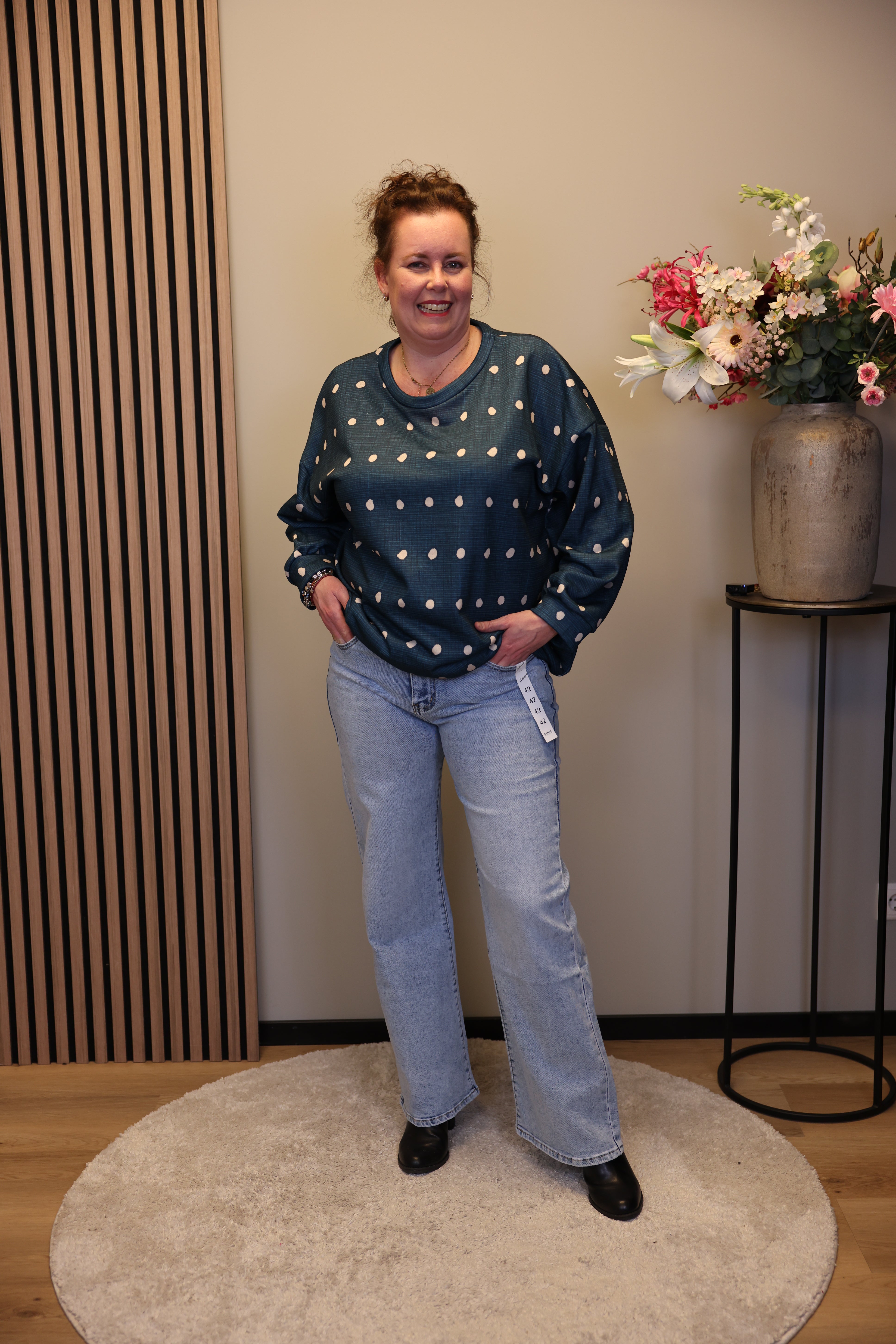 Wenke | Jeans wide leg licht blauw 38 - 48 ( bestel 1 maatje groter)