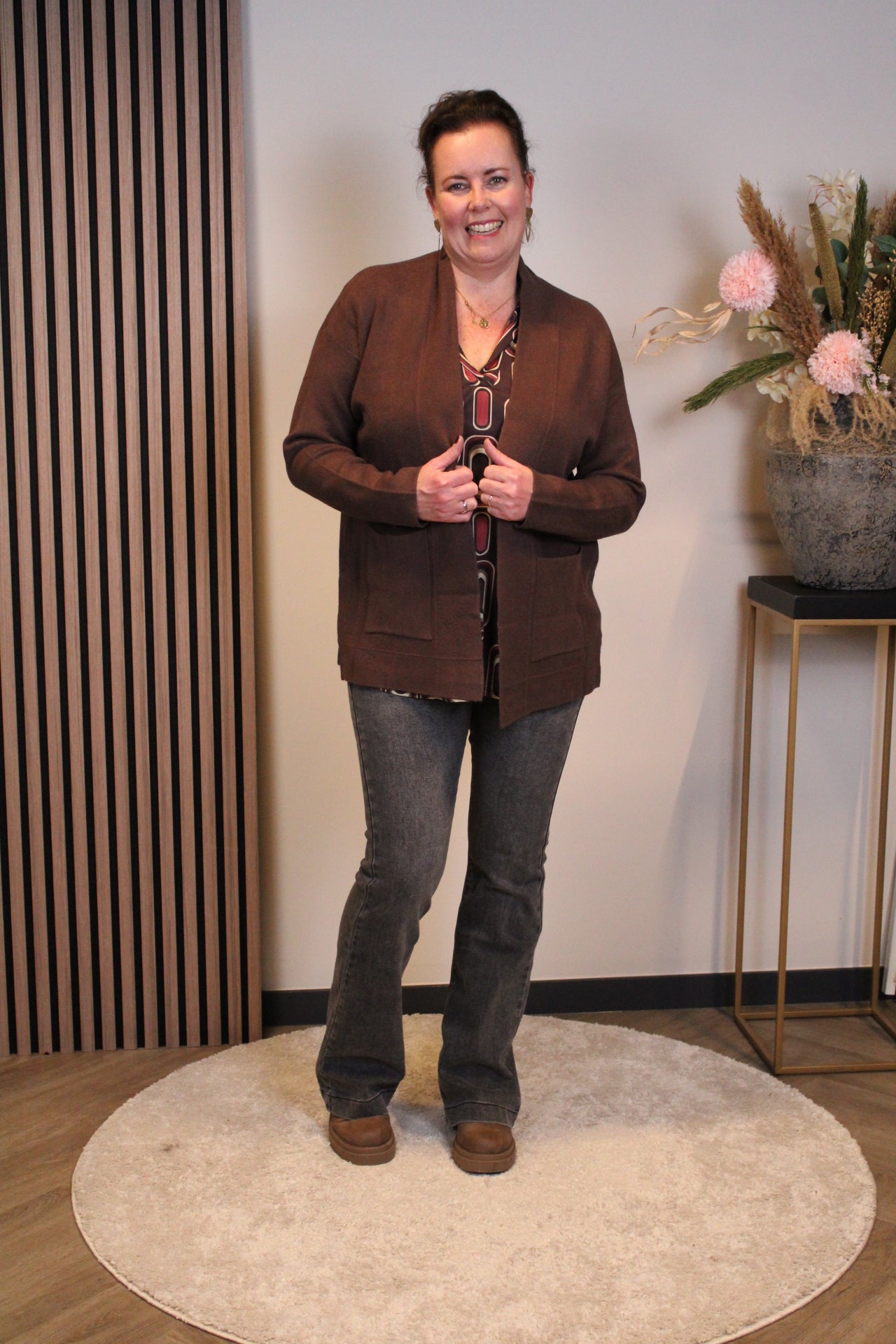 Esmée | vest bruin 38 t/m 42