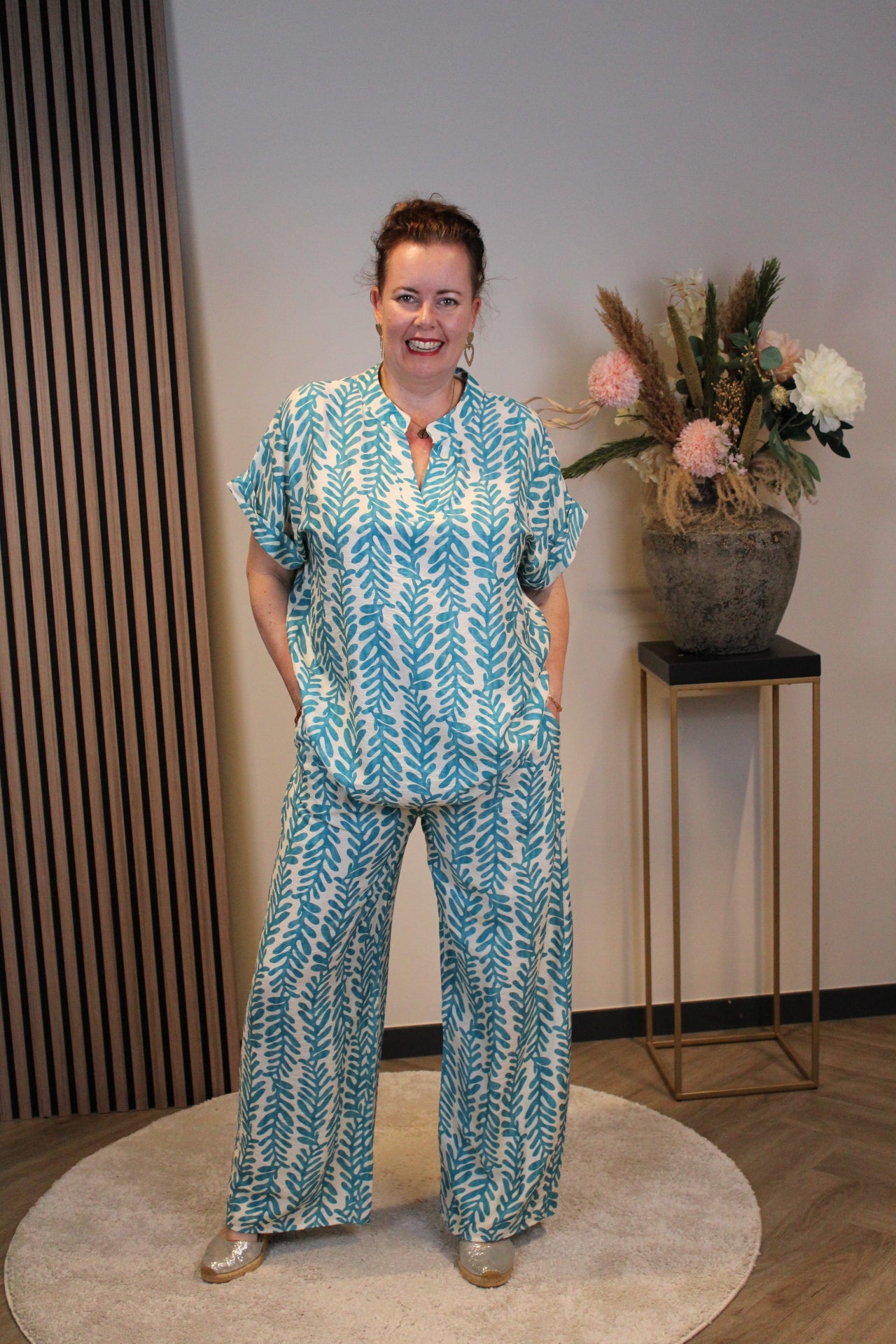 Wendy | Broek aqua viscose