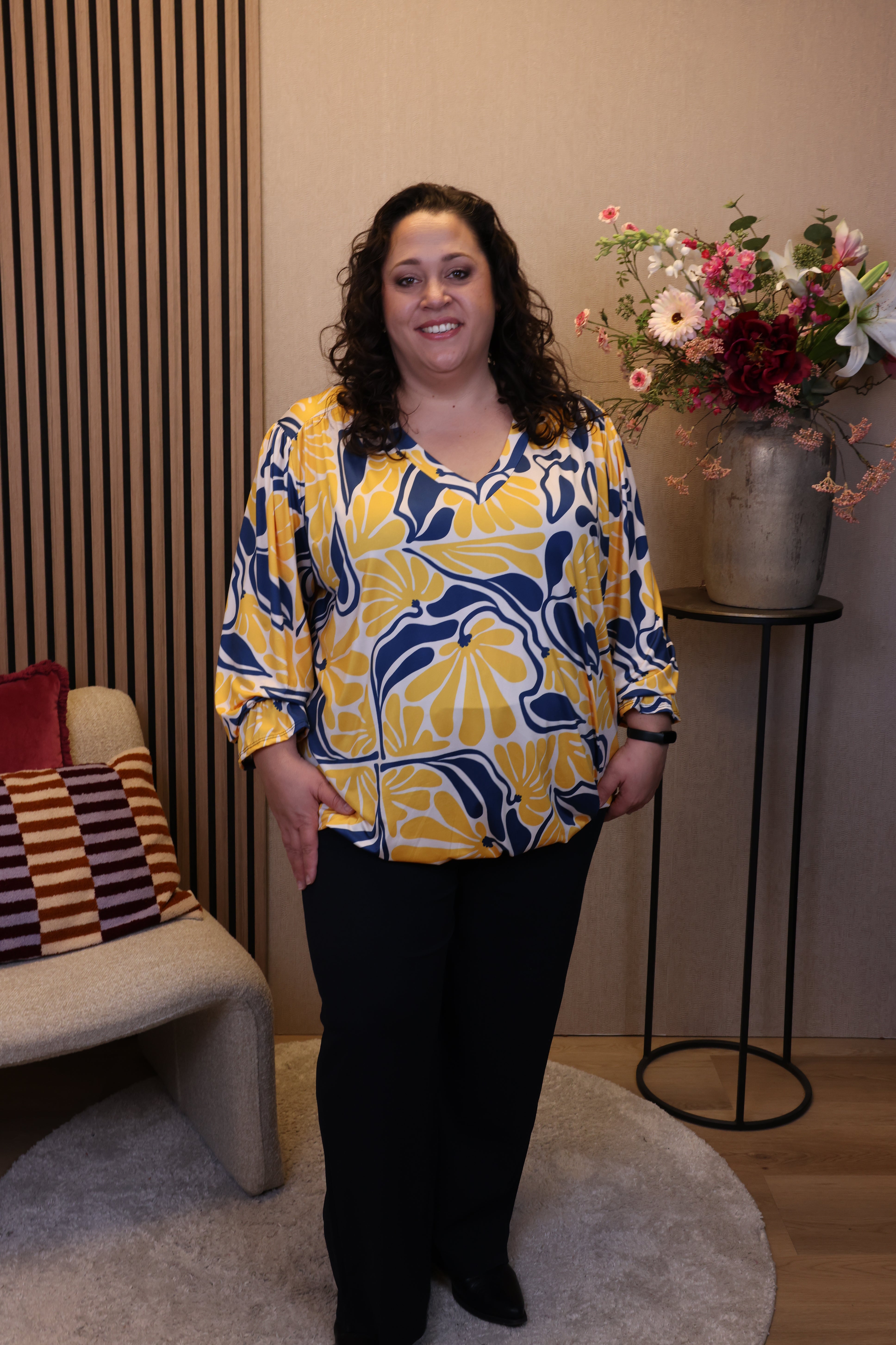 Jenna | Ballon top geel