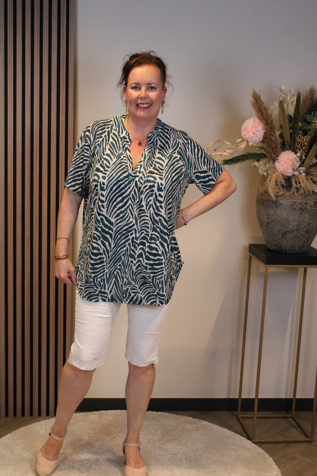 Saskia | Blouse korte mouw 38 t/m 48