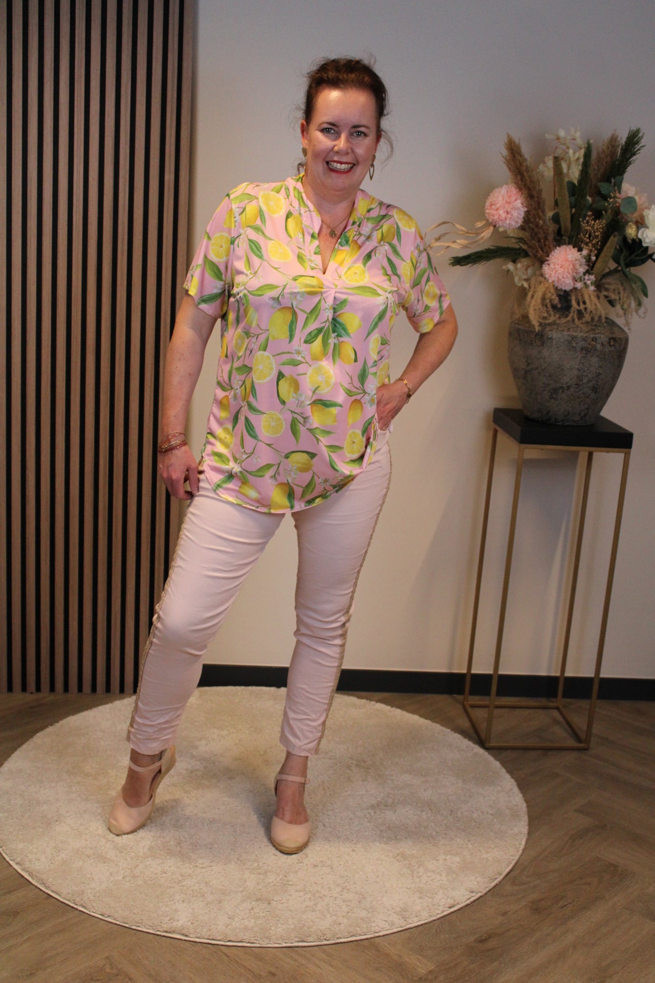 Celine | Broek lang roze 38 t/m 48