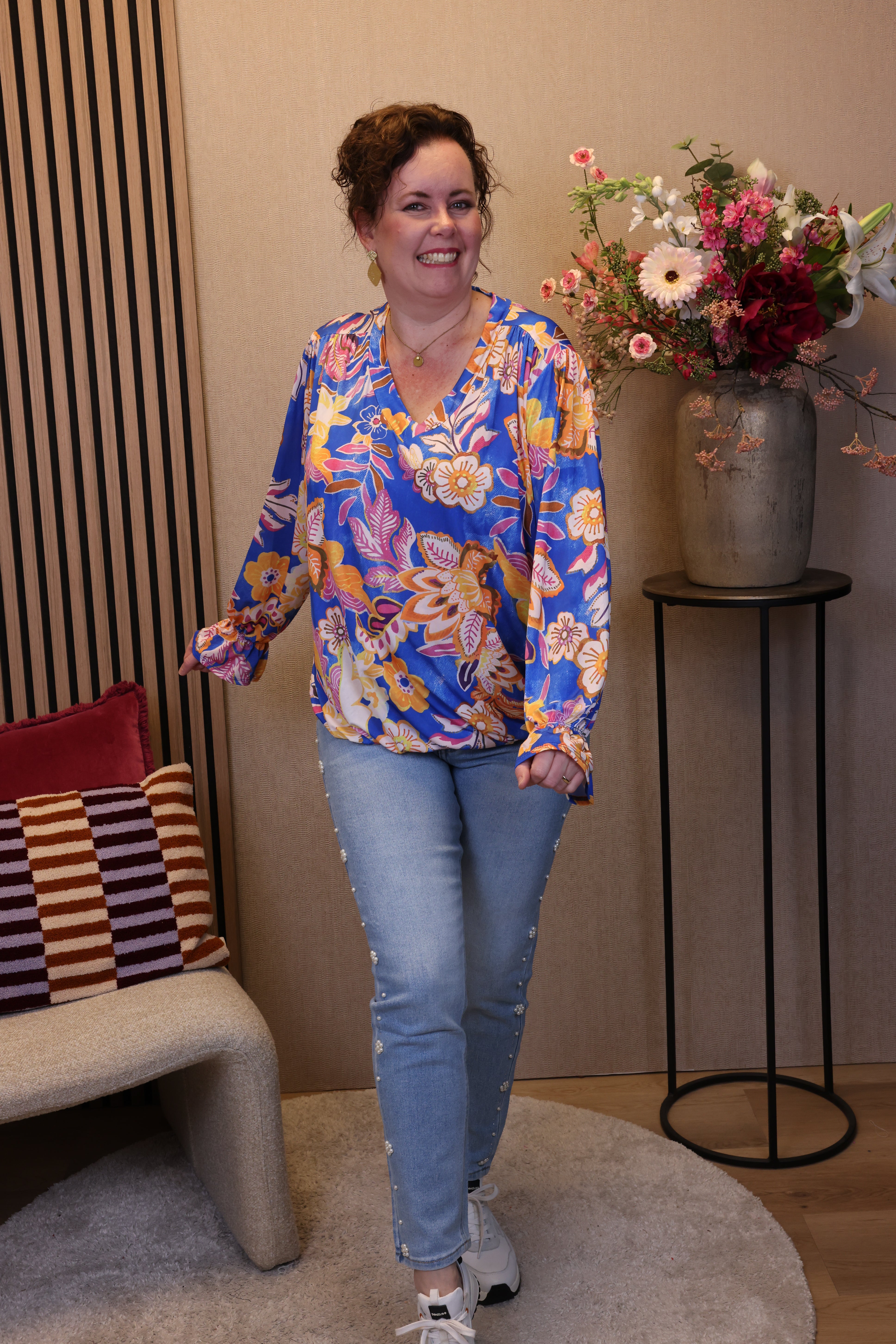 Nora | Ballon top blauw