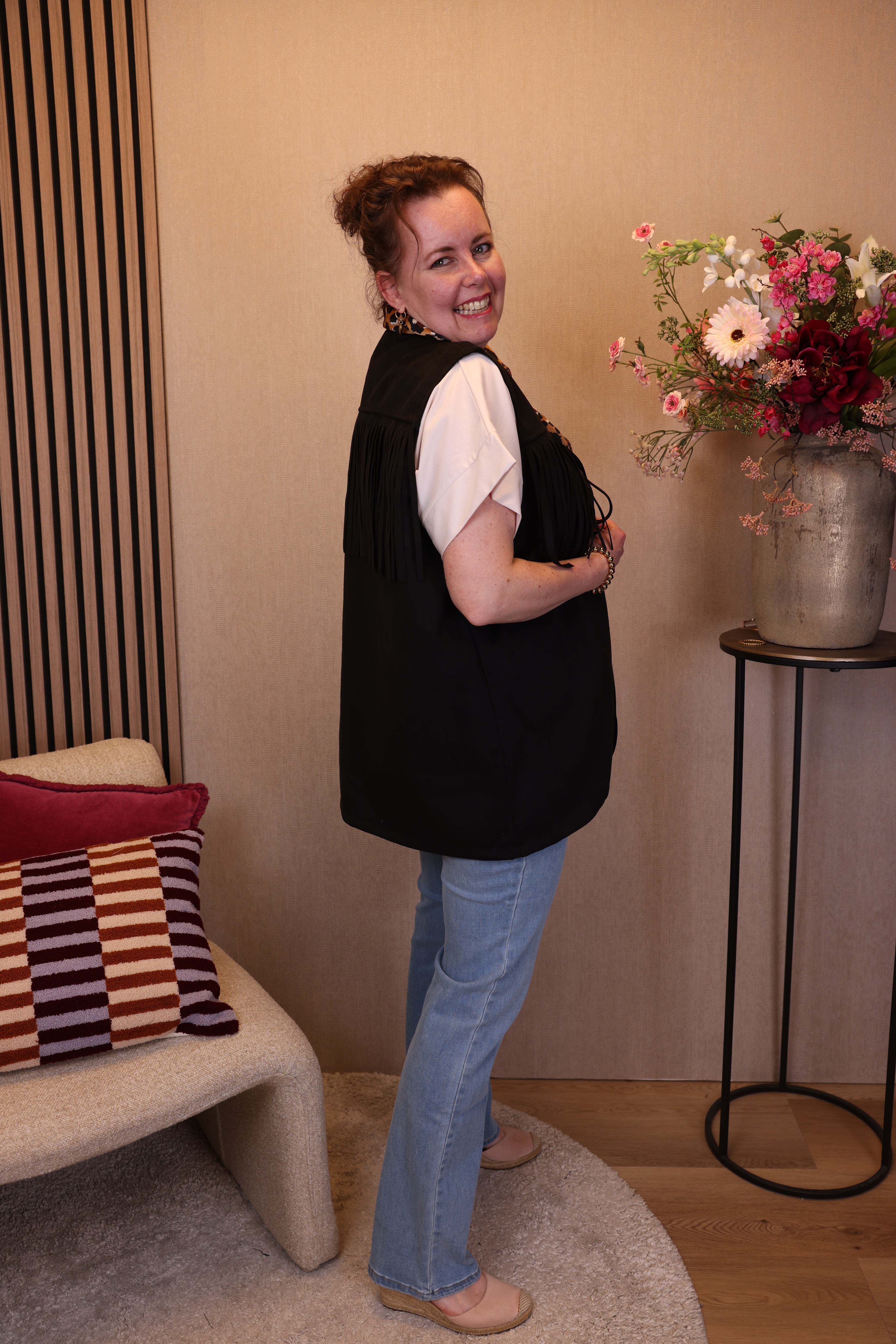 Franja | Gilet zwart