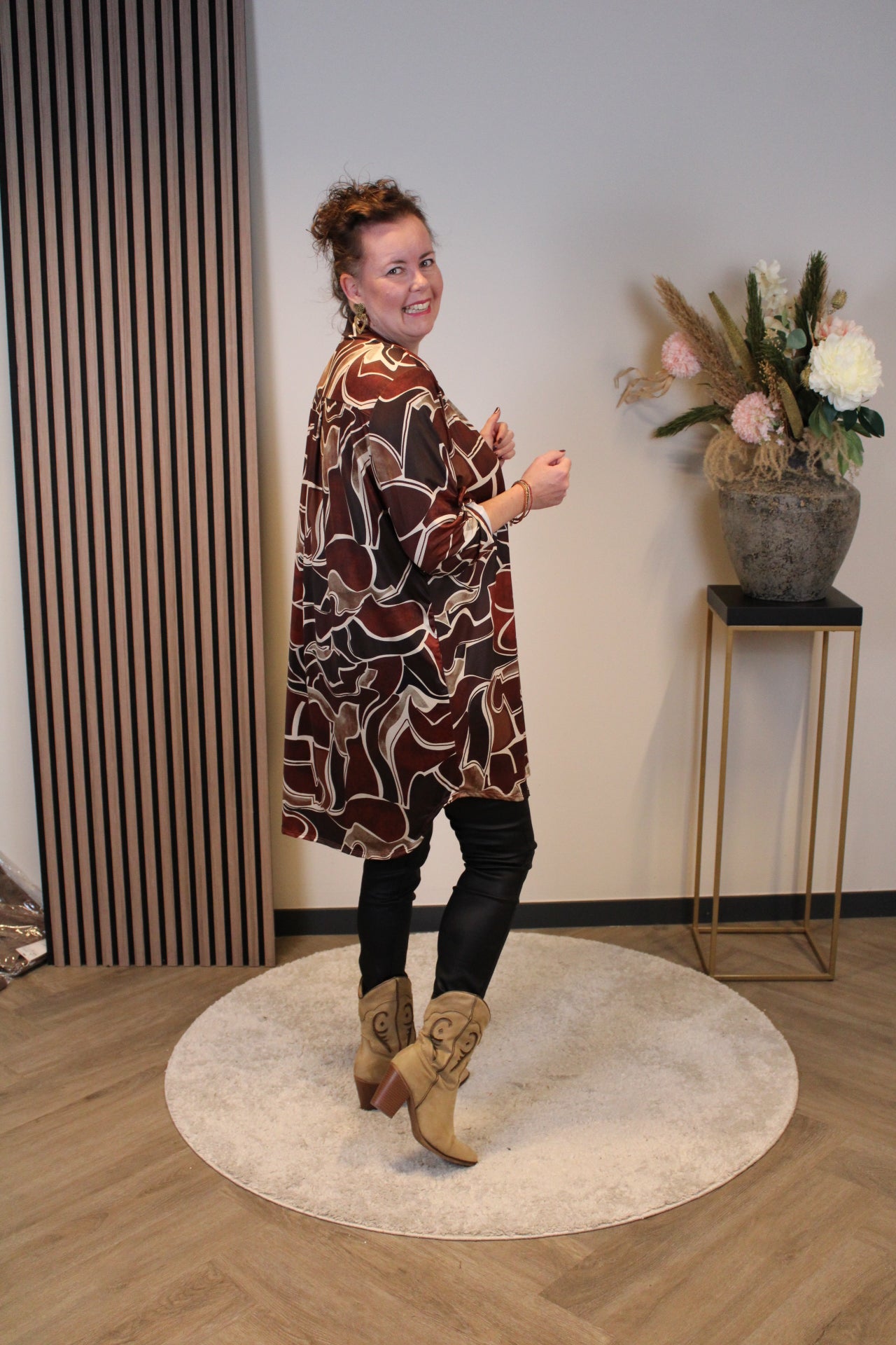 Sterre | tuniek bruin met kraagje 38 t/m 48