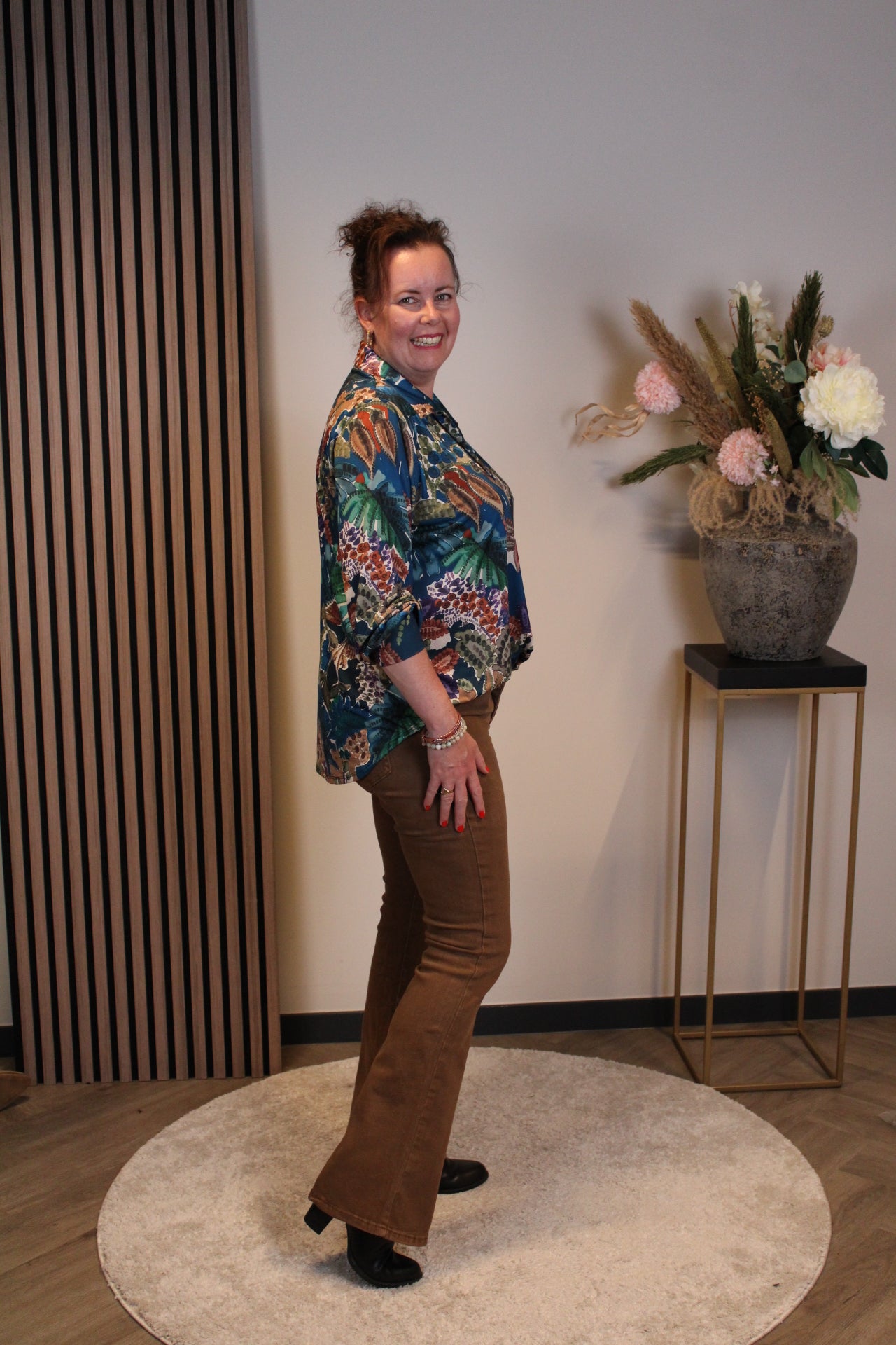 Anja camel | Flared Jeans