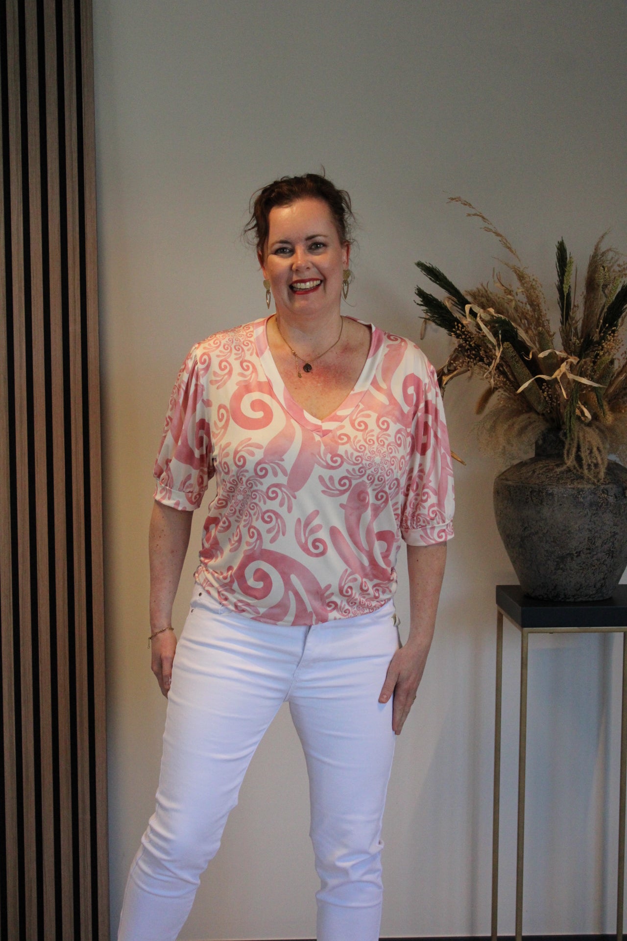 Fiona | Blouse korte mouw 40 t/m 48