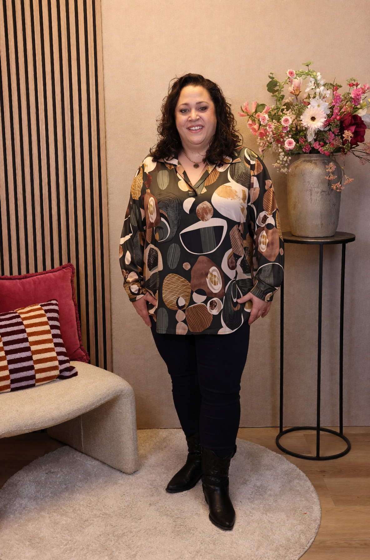 Giulia | Blouse groen met kraagje