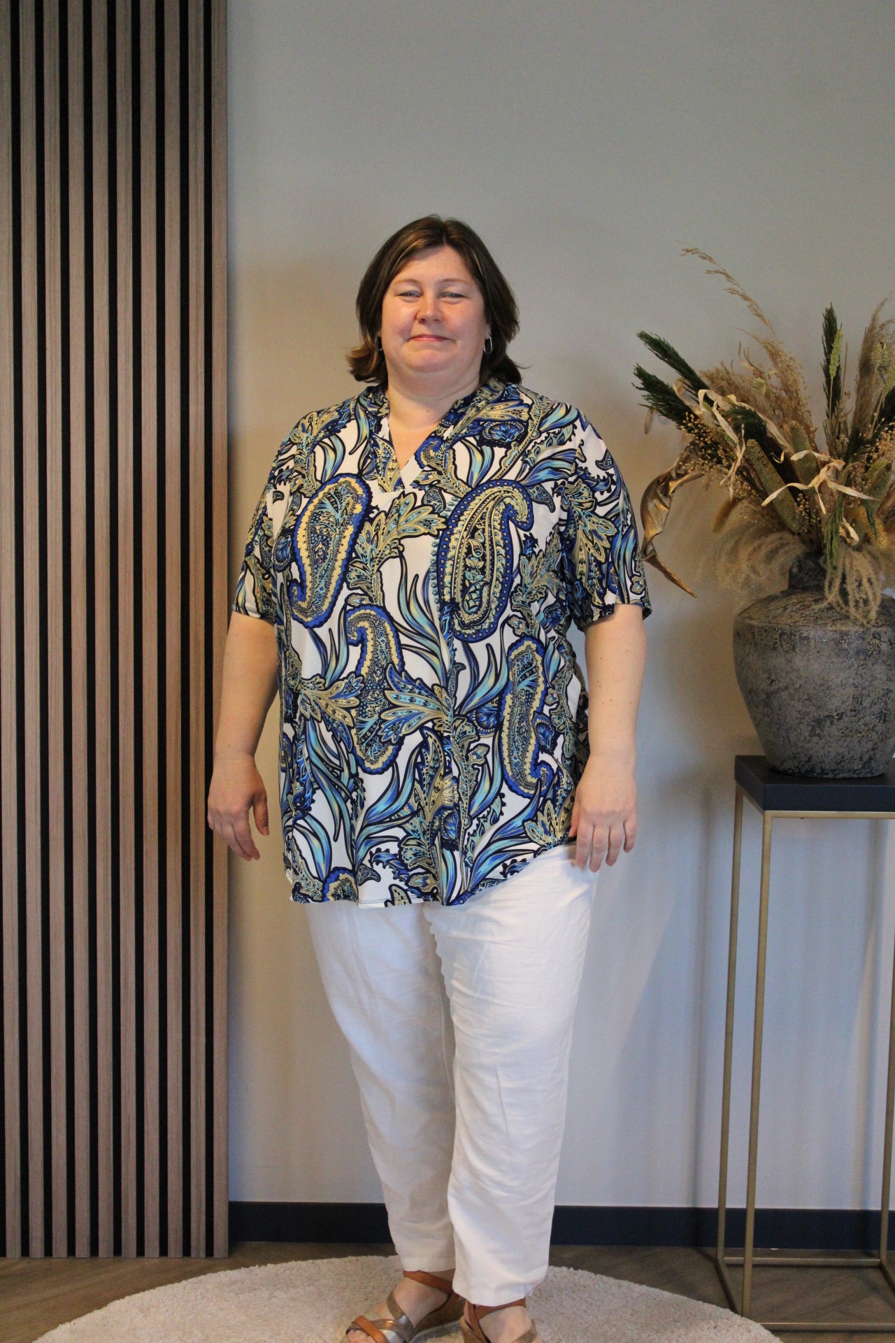 Liza | Blouse korte mouw 52 t/m 58