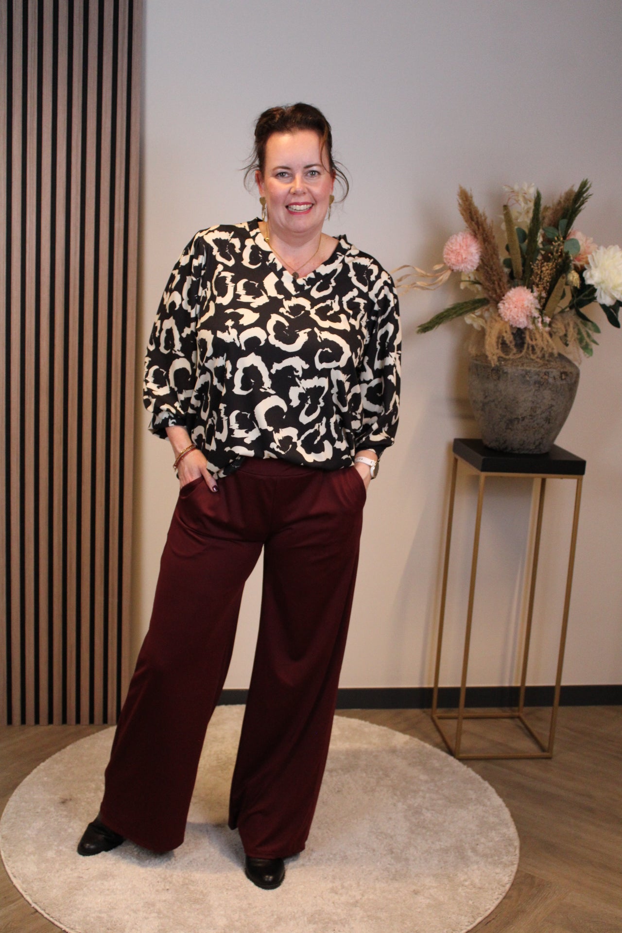 Kiki | Broek bordeaux 40 t/m 44 (lang model 167–178 cm)