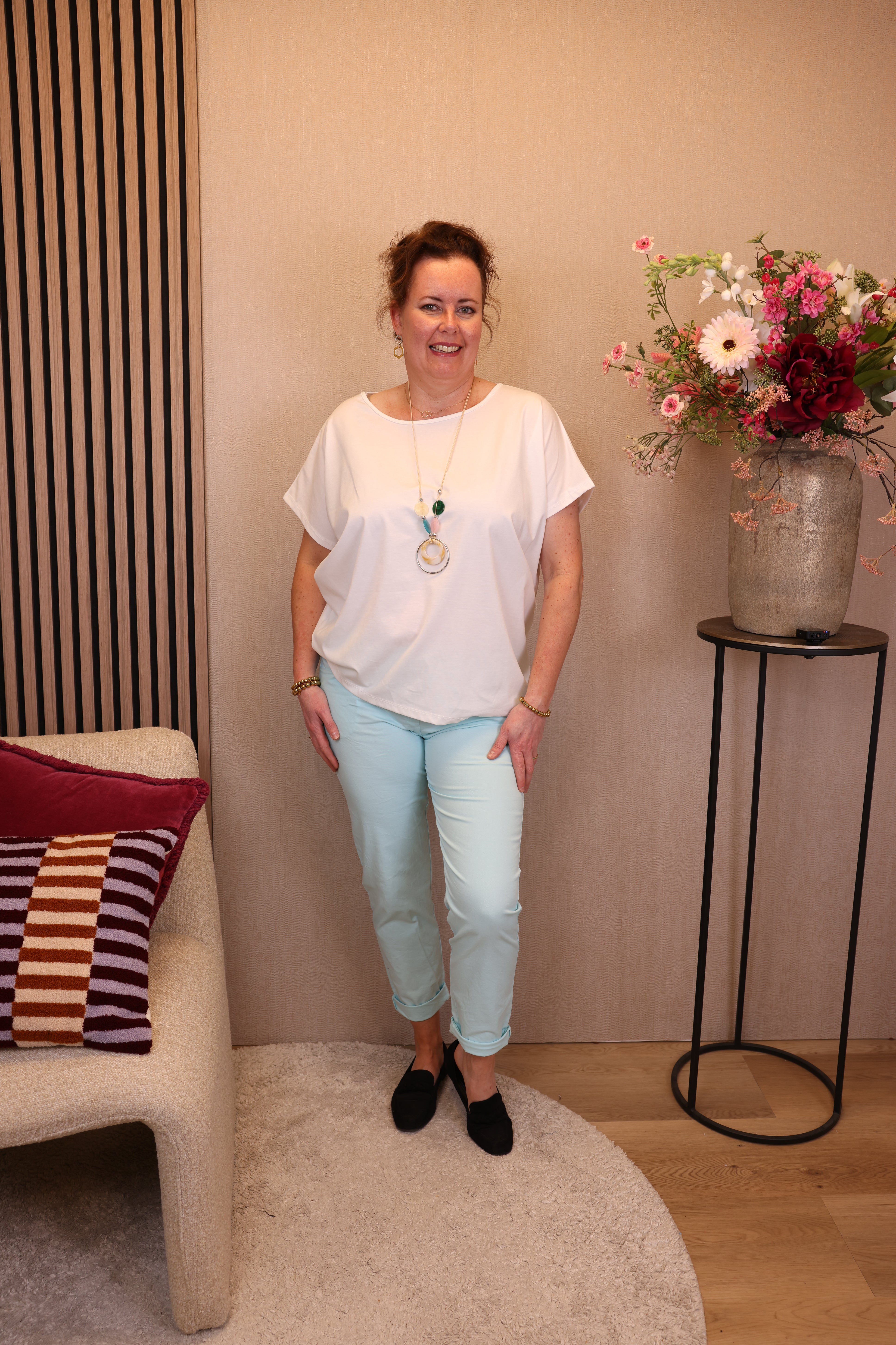 Tessa | Stretch broek mint