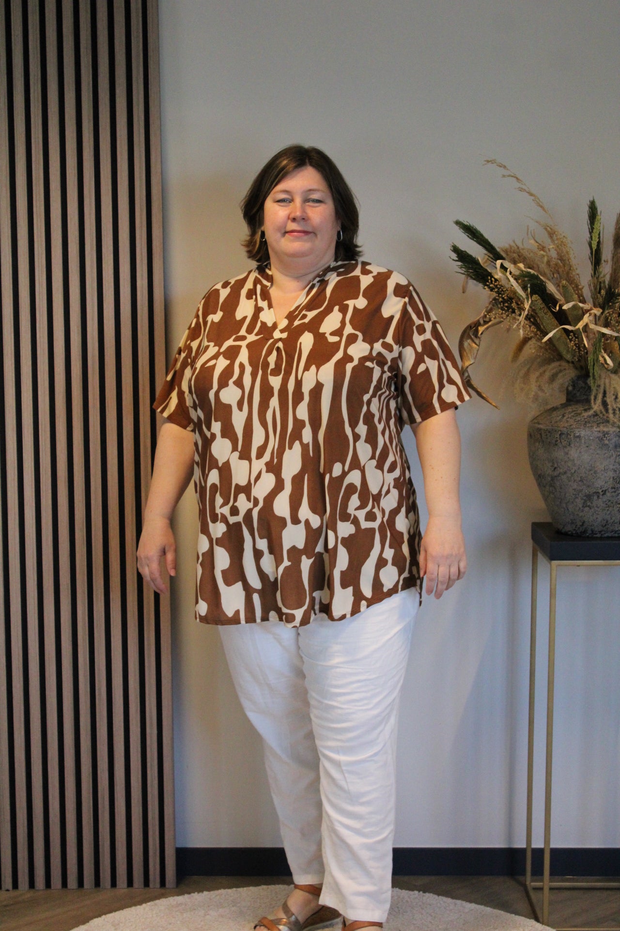 Alina | Blouse korte mouw 52 t/m 58