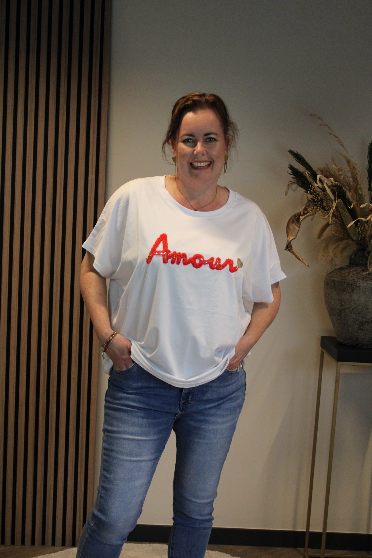 Amour | T-shirt rood 44 t/m 48