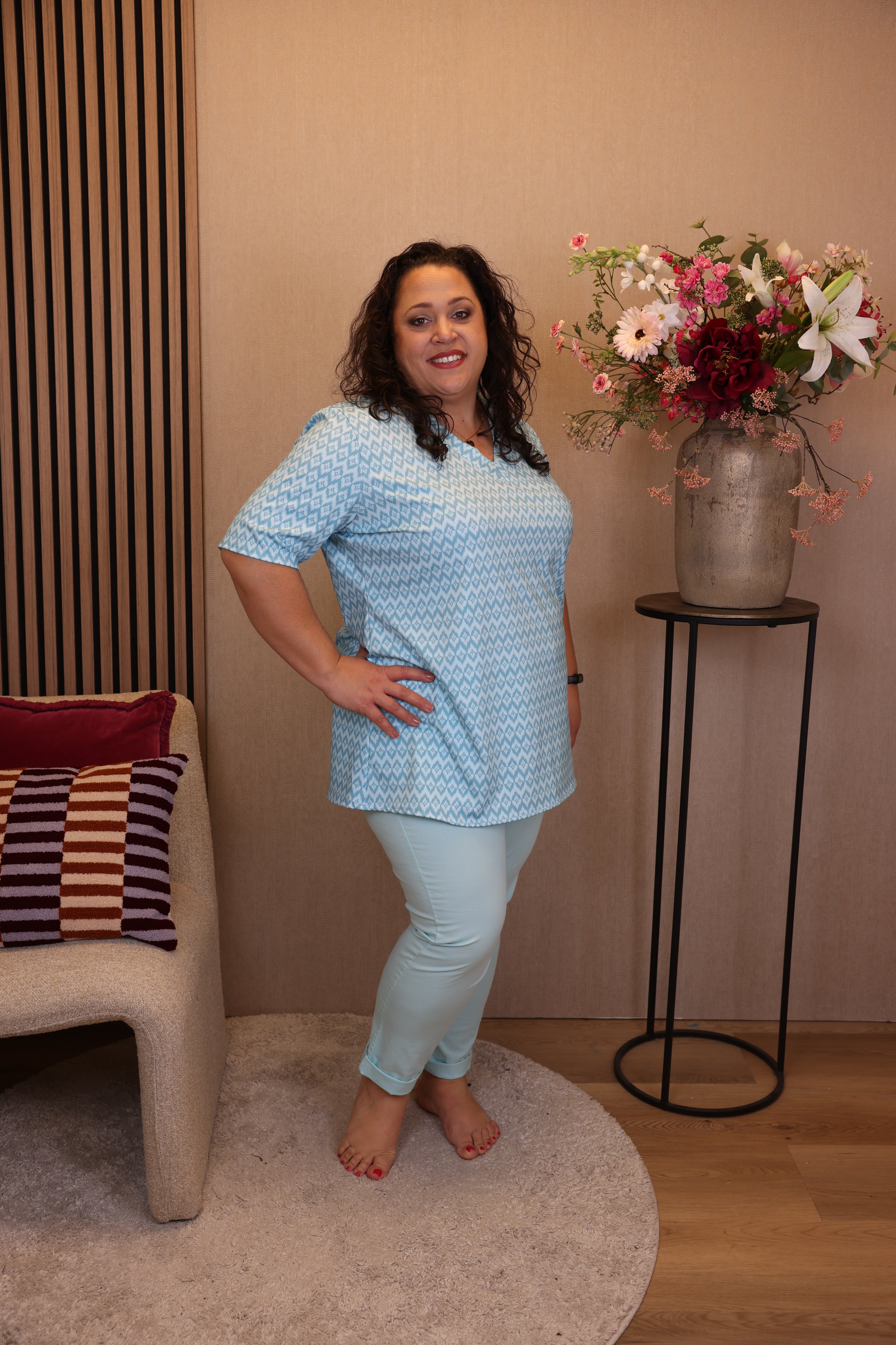 Malia | Top blauw
