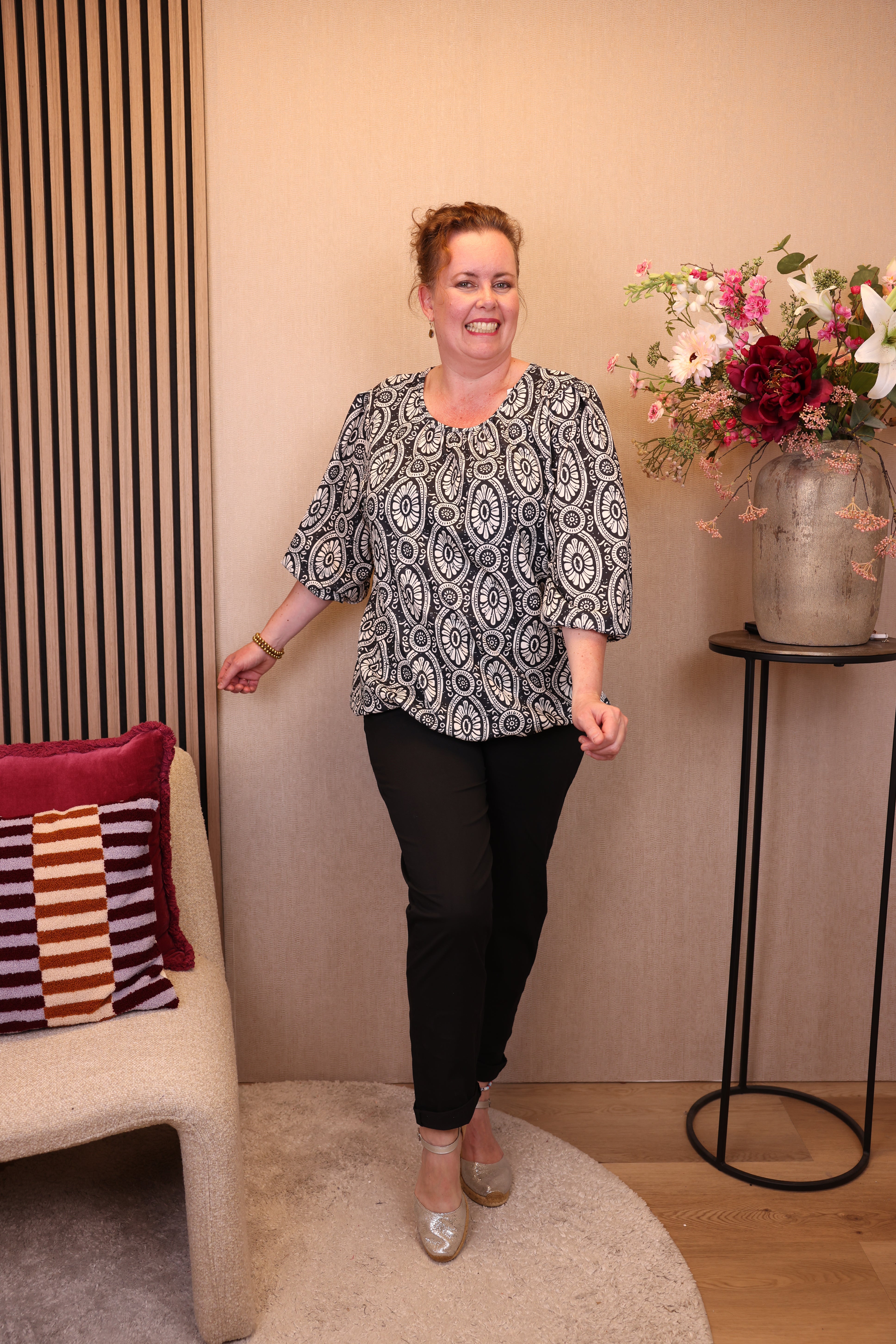 Lot | Ballon top zwart
