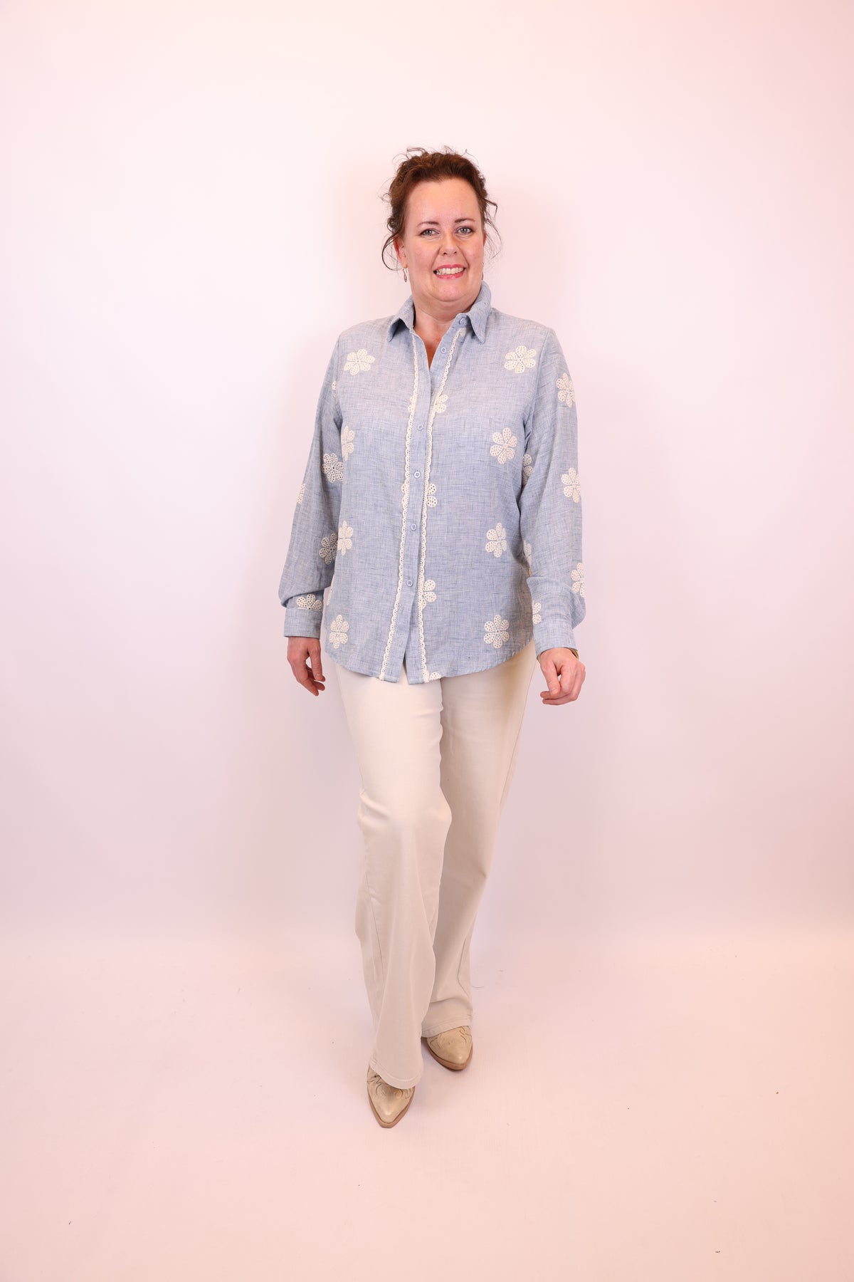 Sylvie | Blouse blauw