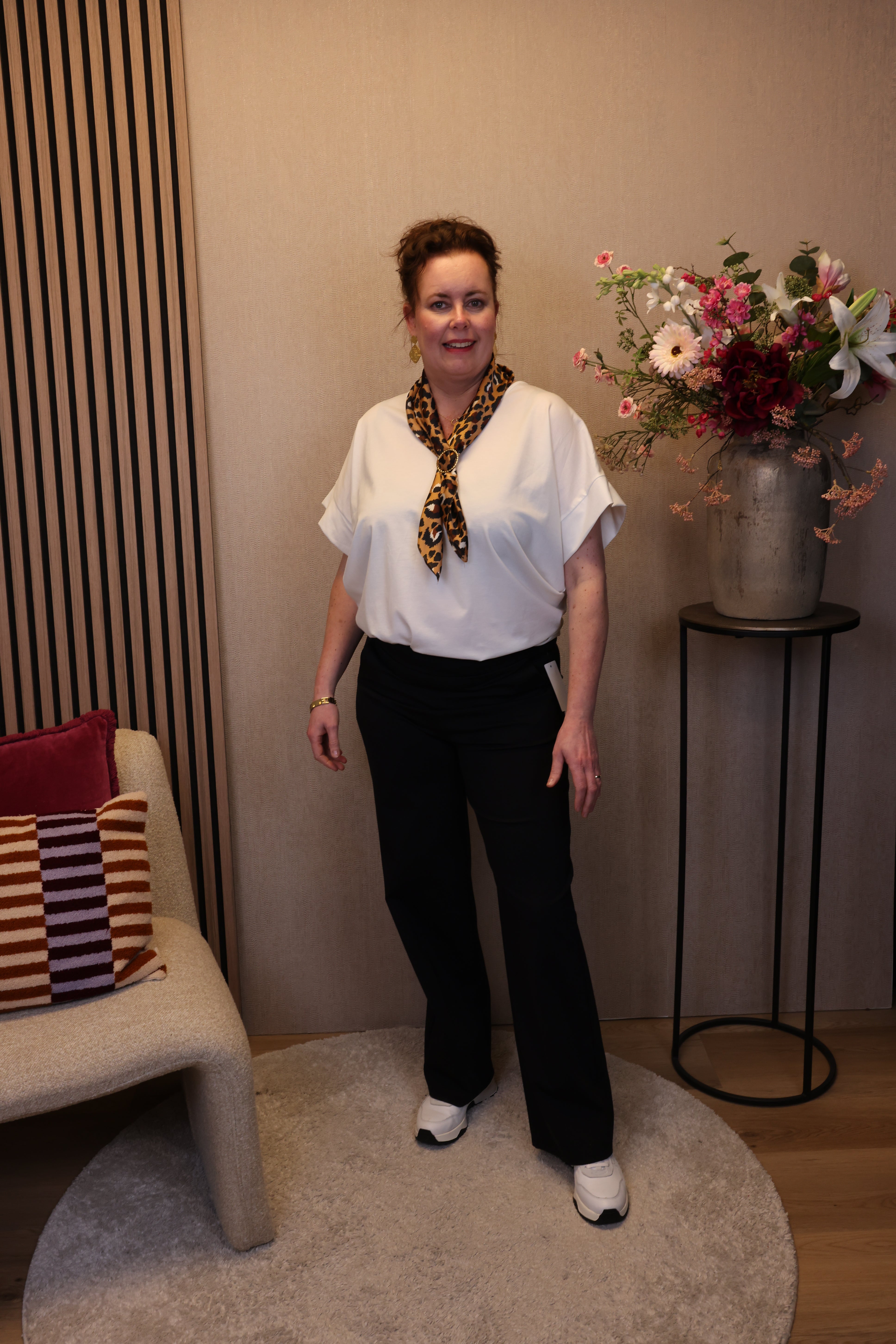 Saar | Luxe broek zwart