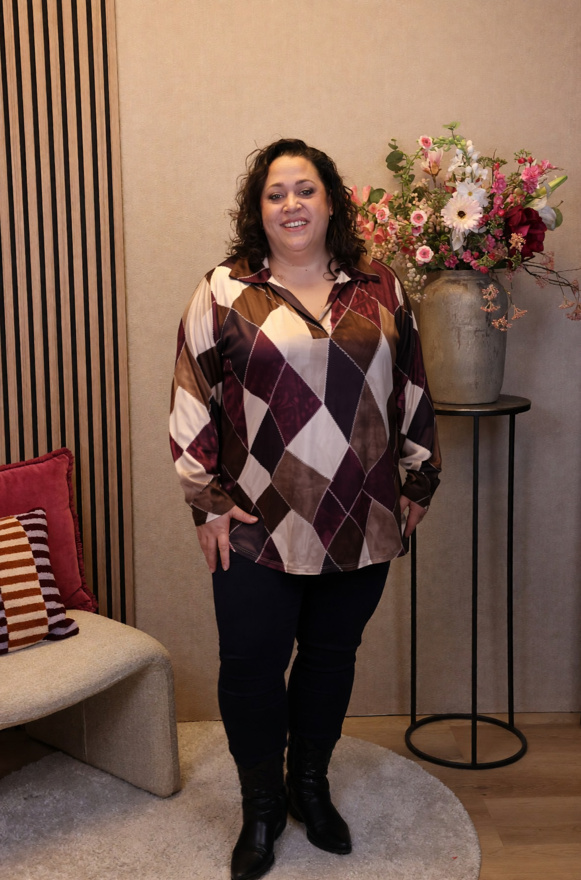 Lotta | Blouse roze met kraagje