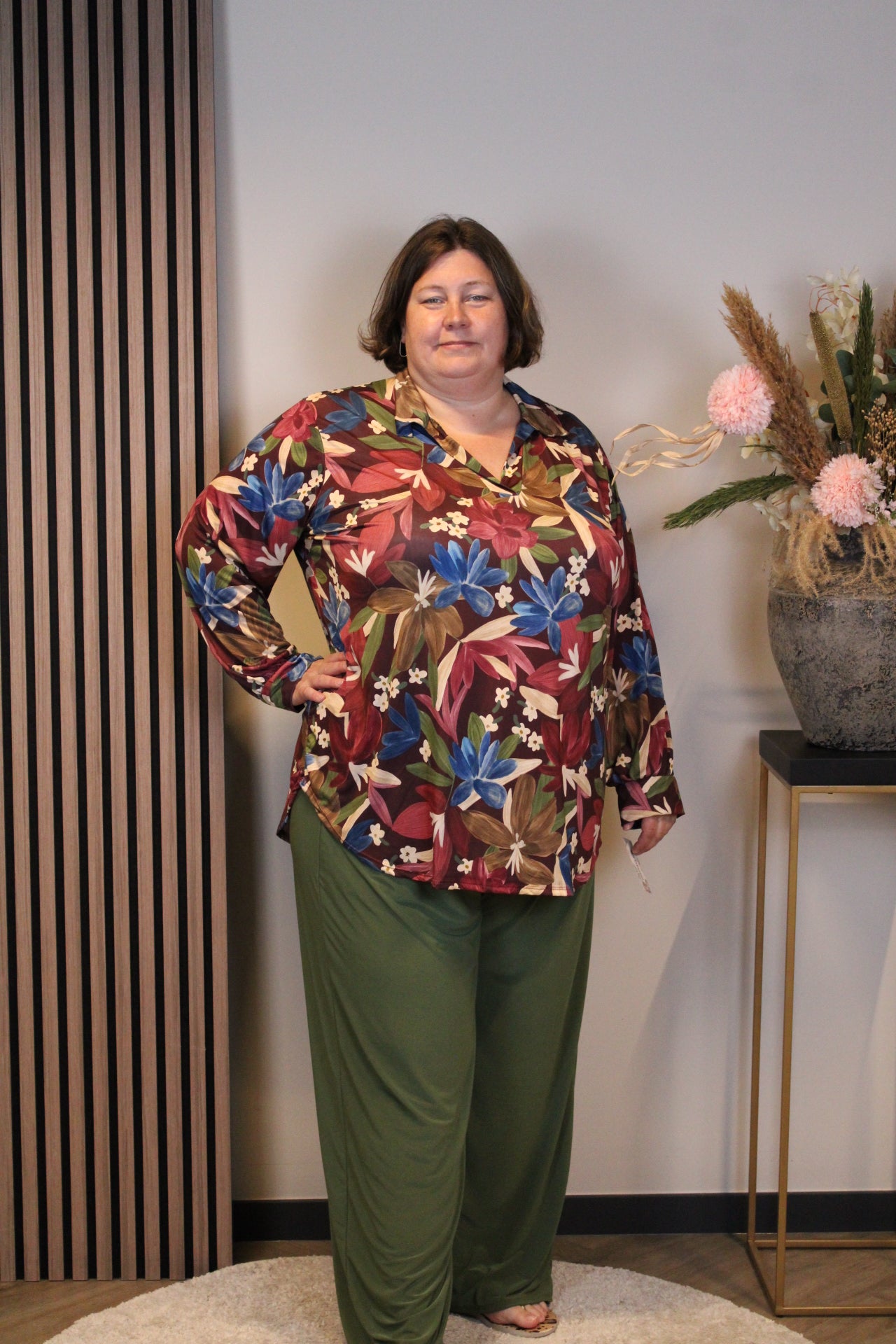 Fleur | Blouse roze met kraagje