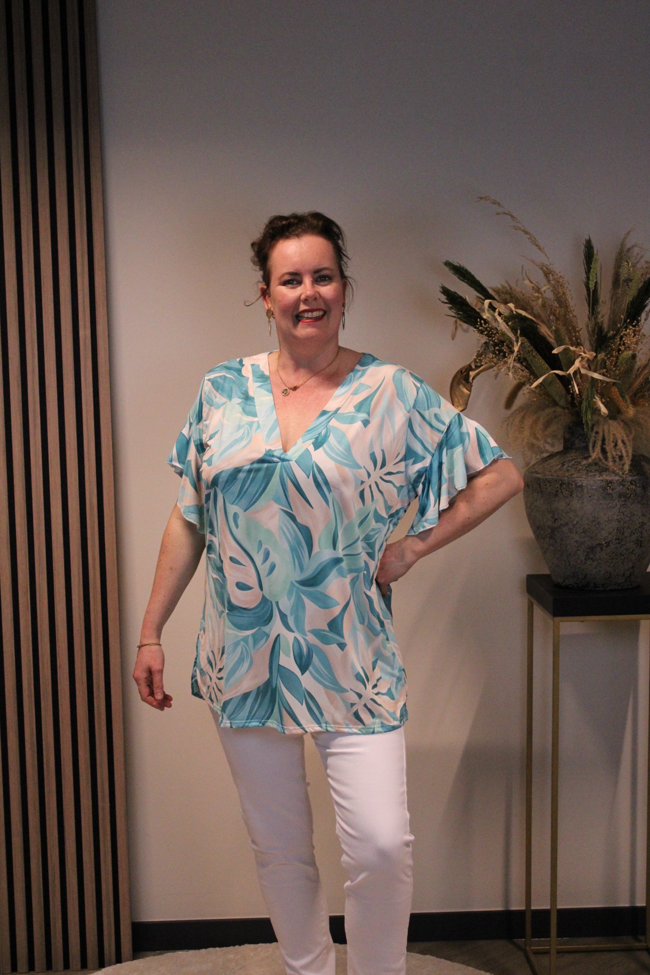Quinty | Blouse korte mouw 40 t/m 48