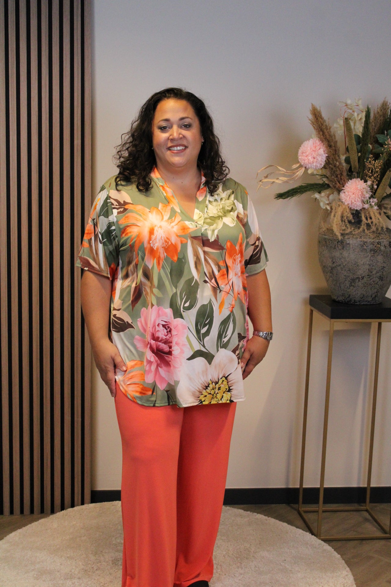 Manon | Blouse korte mouw 48 t/m 52