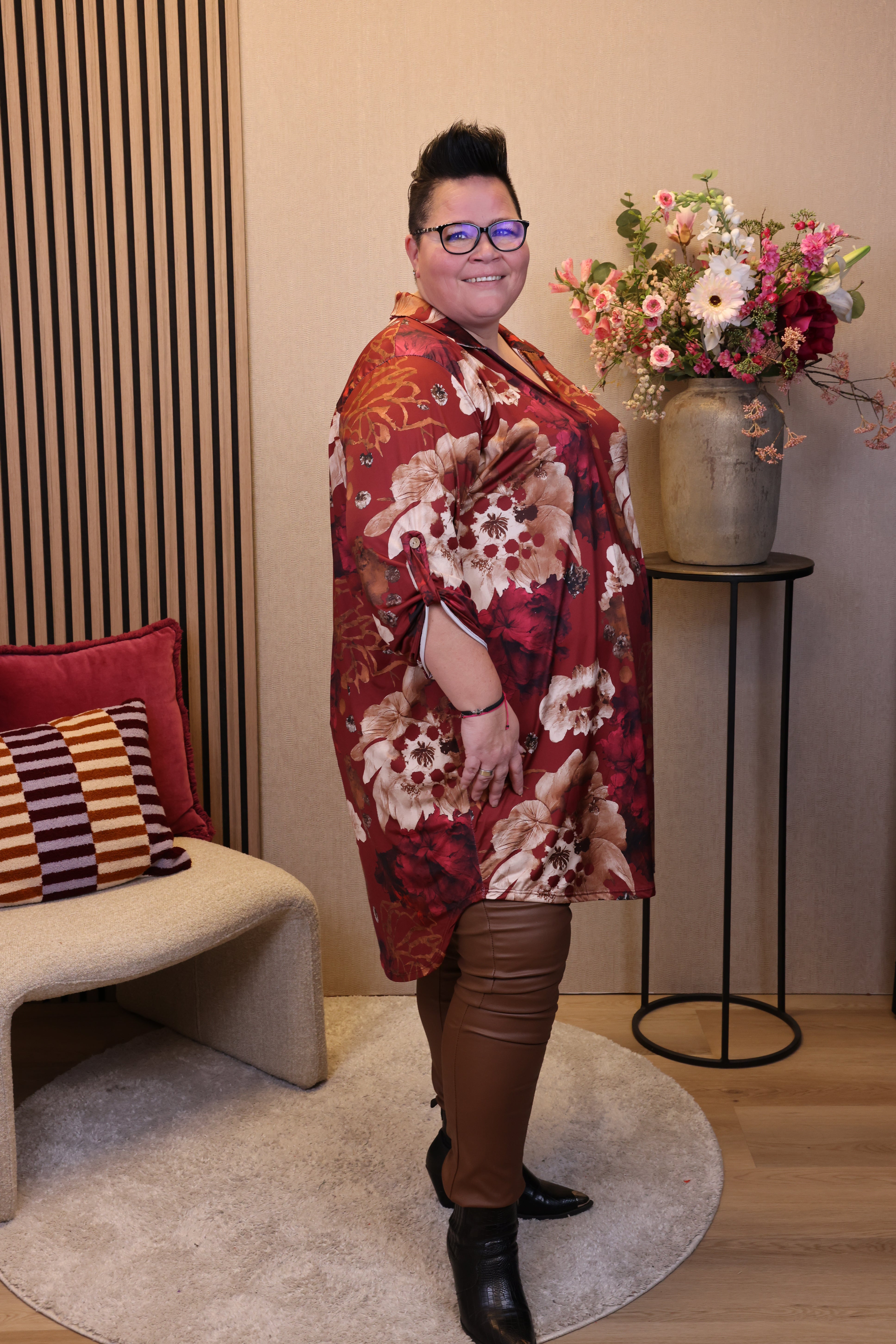 Tine | Tuniek roze met kraagje