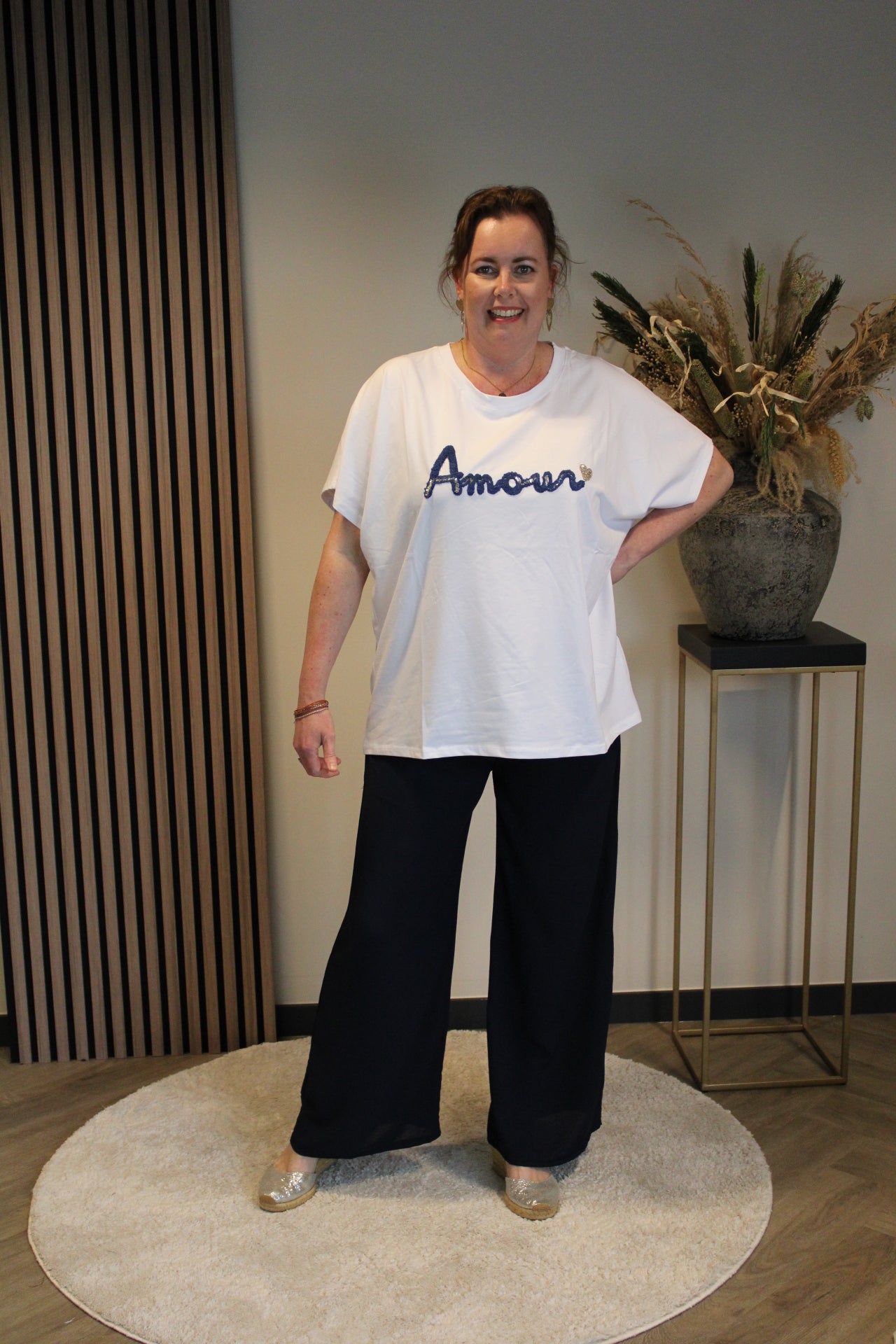 Amour | T-shirt blauw 44 t/m 48