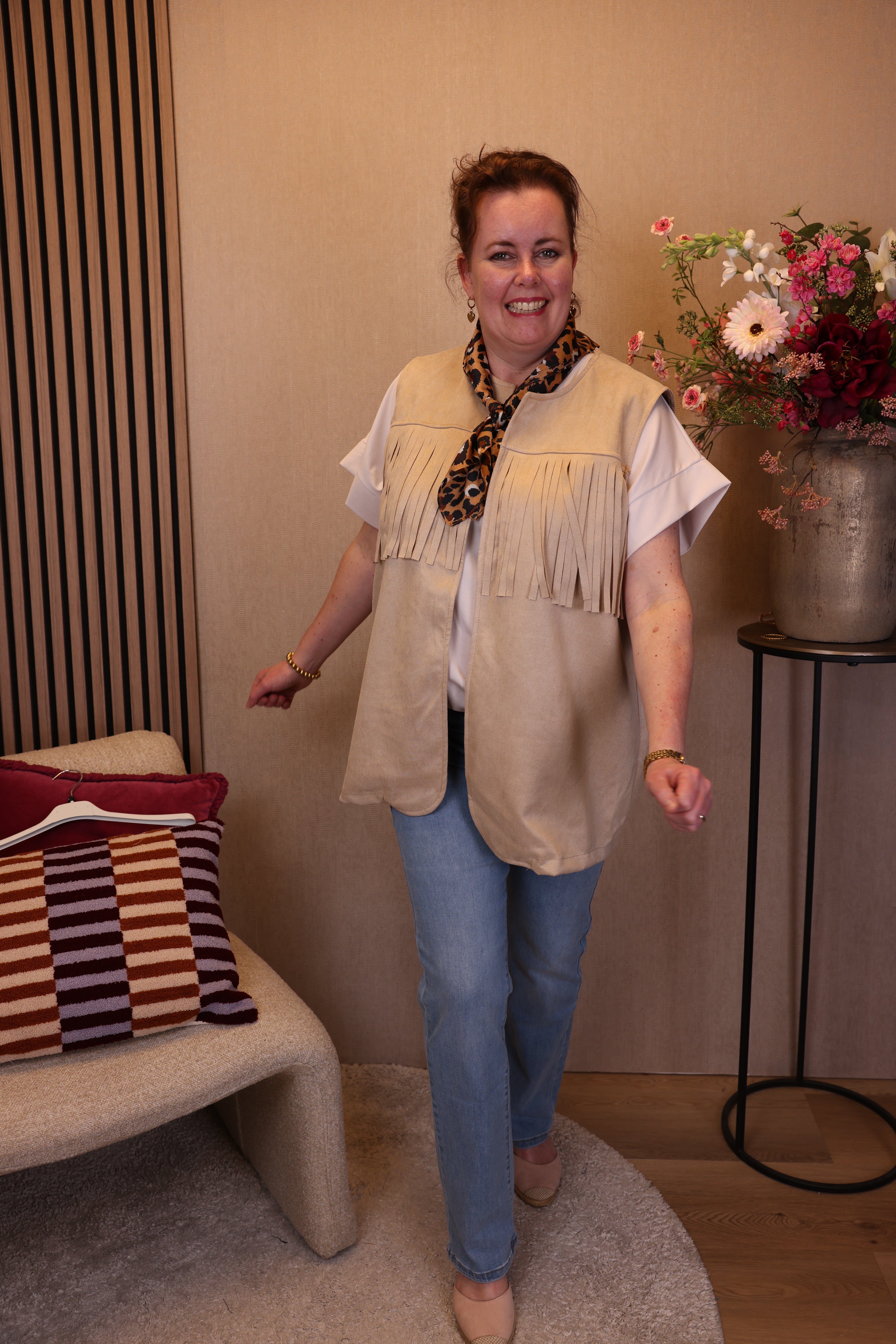 Franja | Gilet beige