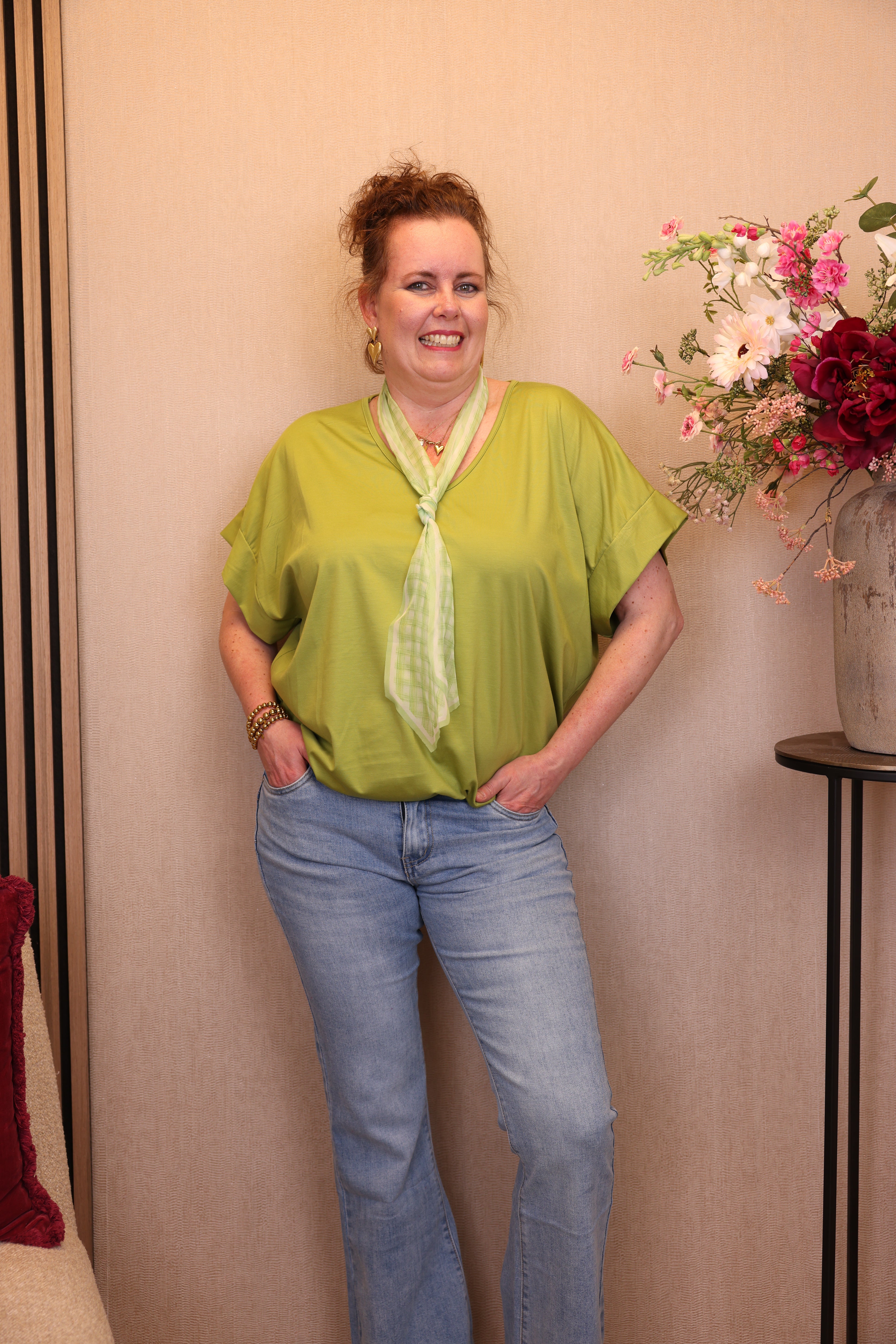 Ina | Top appel groen + gratis sjaal