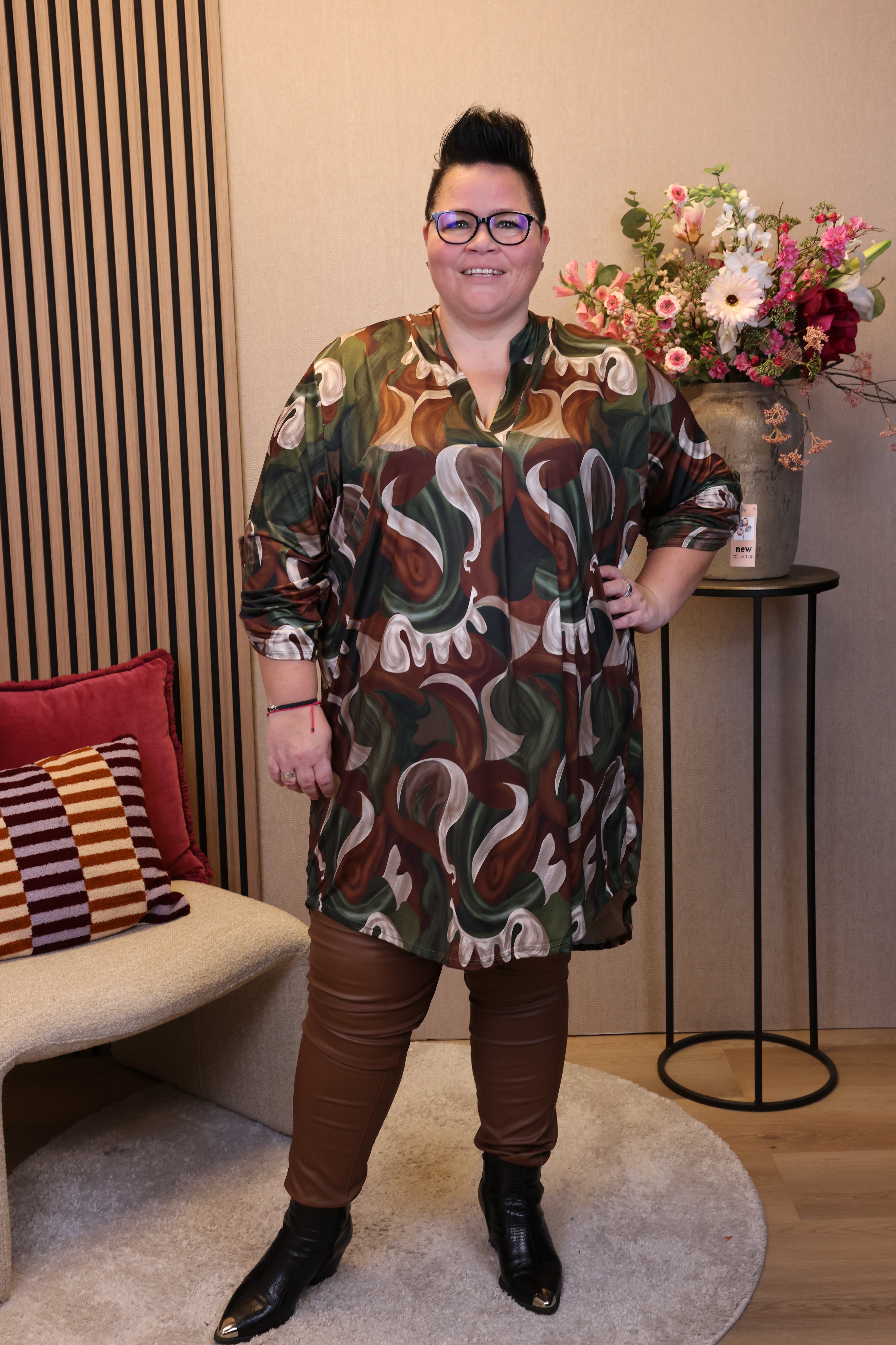 Adelina | tuniek groen 52 t/m 58