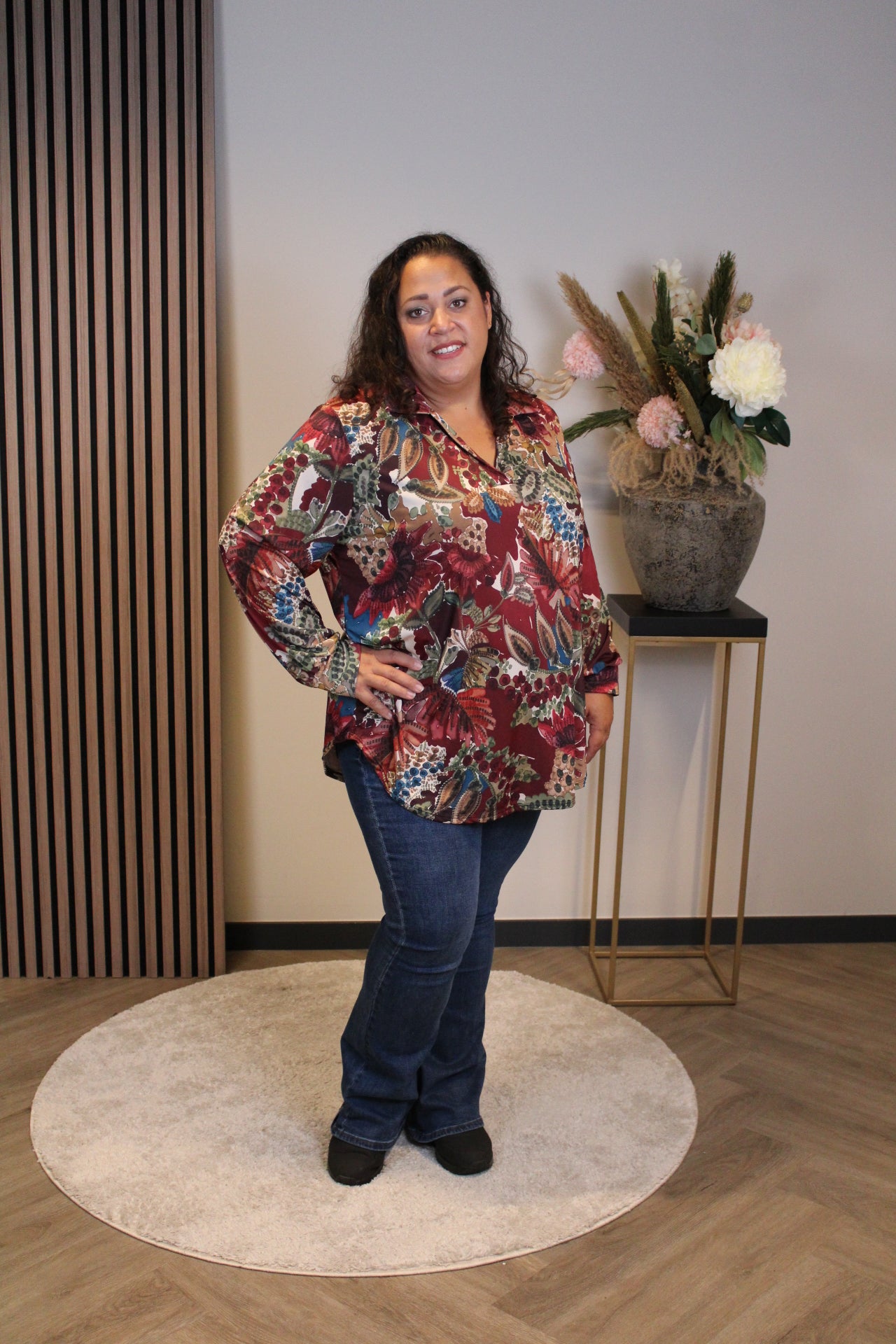 Helena | Blouse met kraagje roze 48 t/m 52