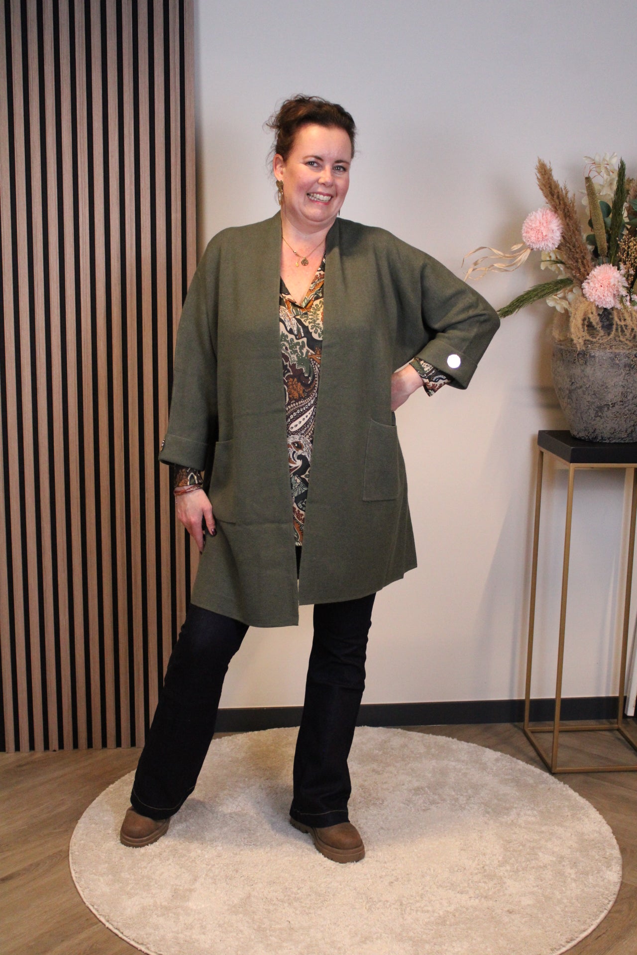 Mae | vest groen 48 t/m 52