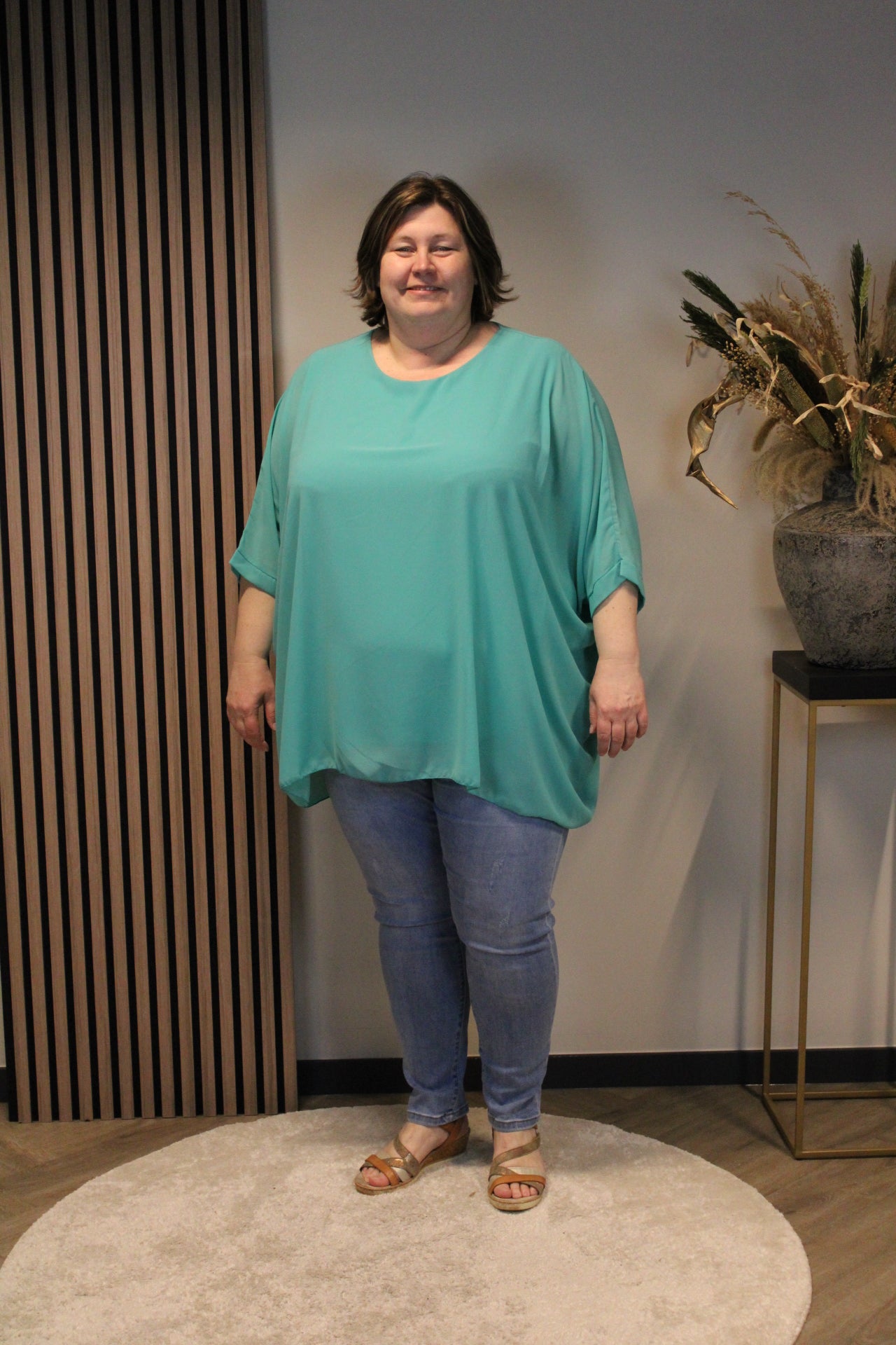 Lou | Blouse mint 52 t/m 58