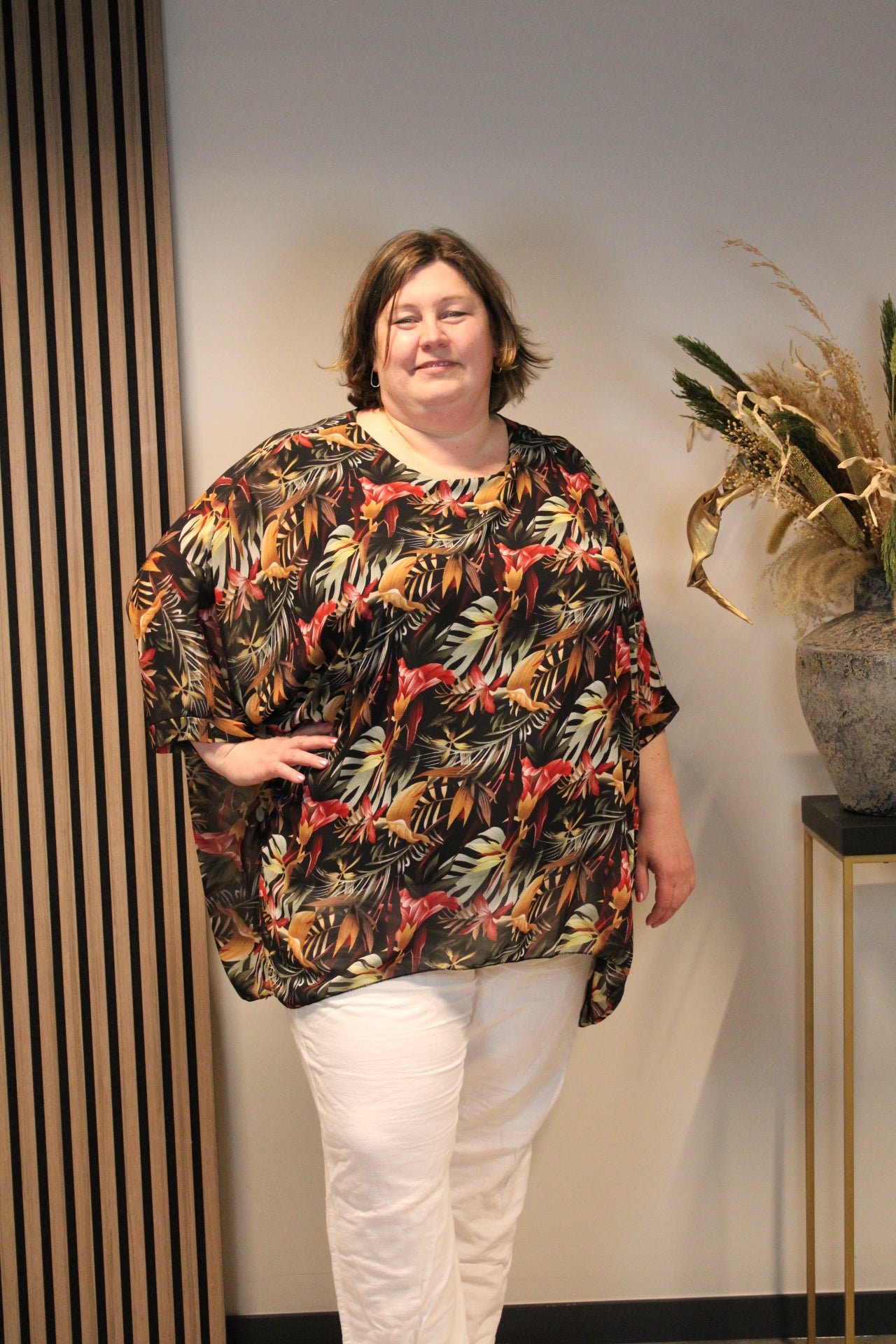 Vienna | Blouse zwart 52 t/m 58