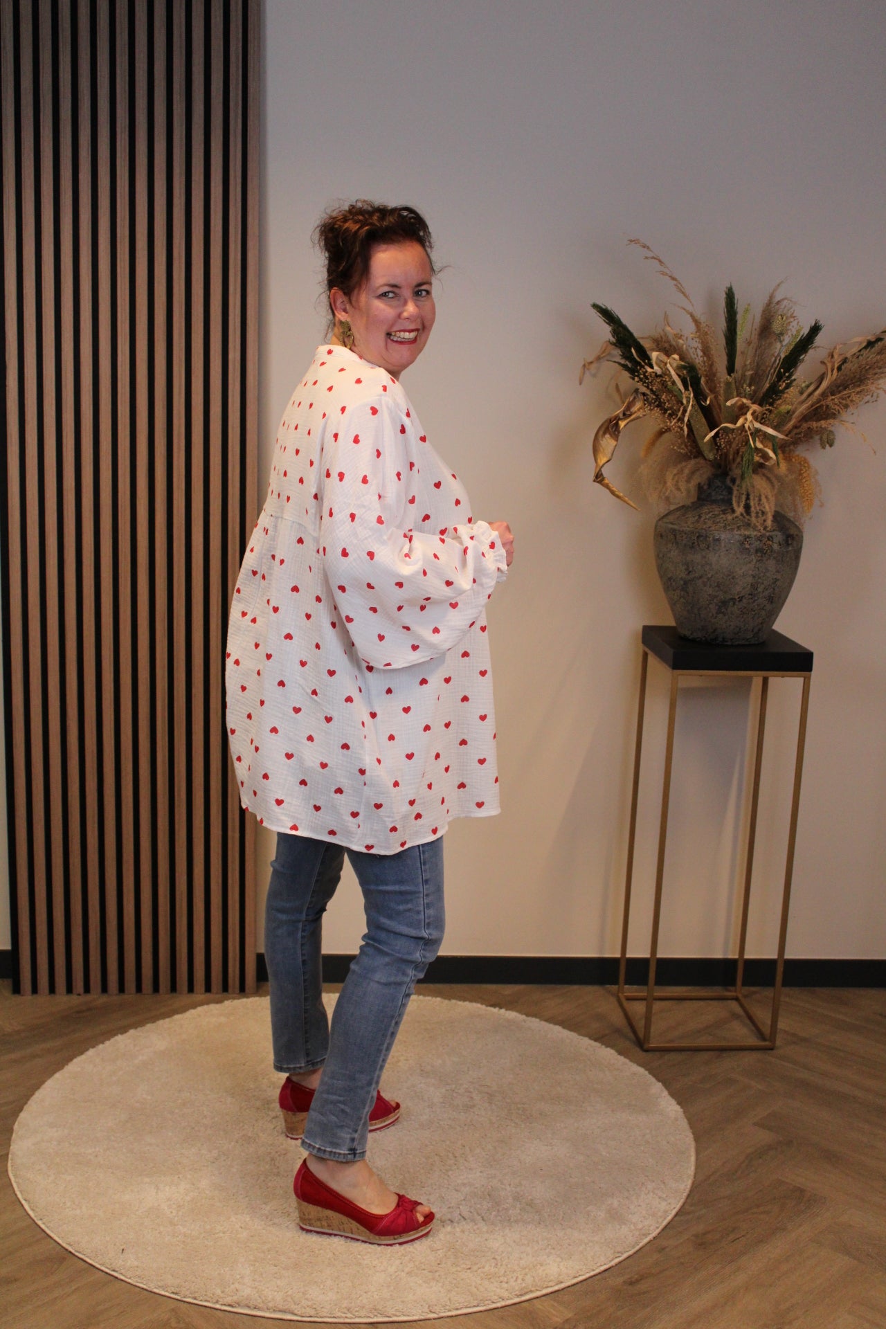 Karin | Blouse rood 42 t/m 48
