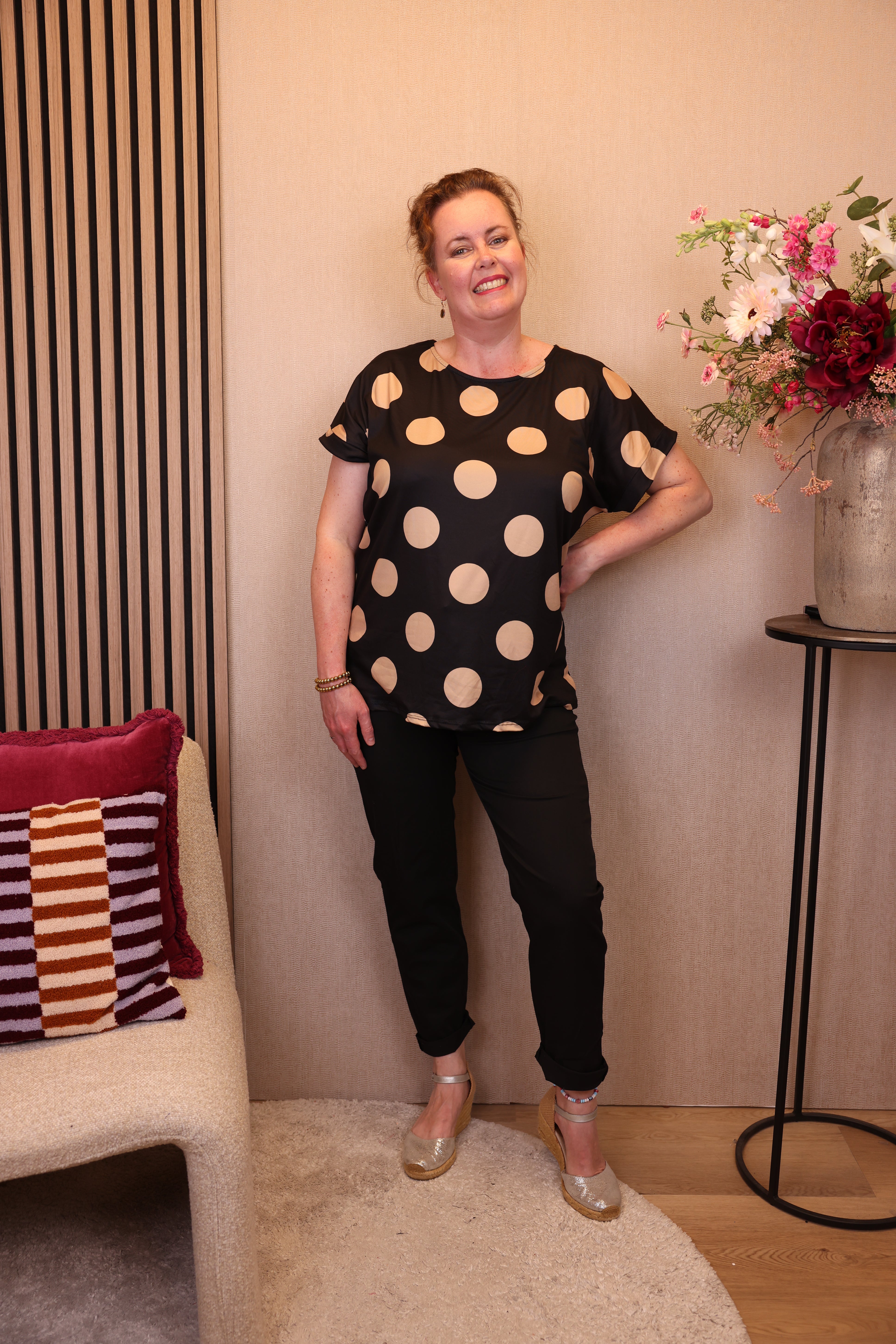 Tess | Top zwart viscose
