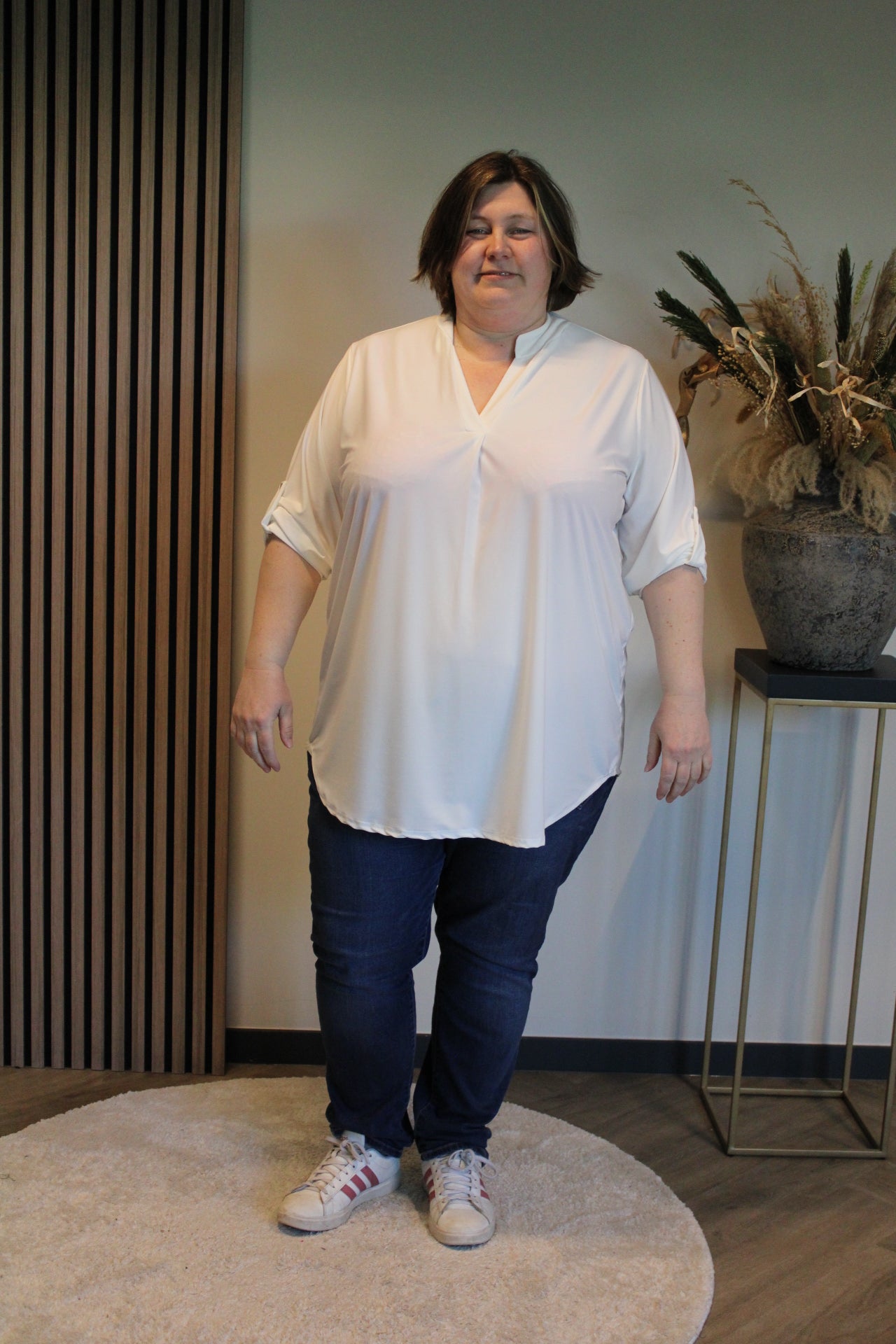 Mara | Blouse wit 52 t/m 58