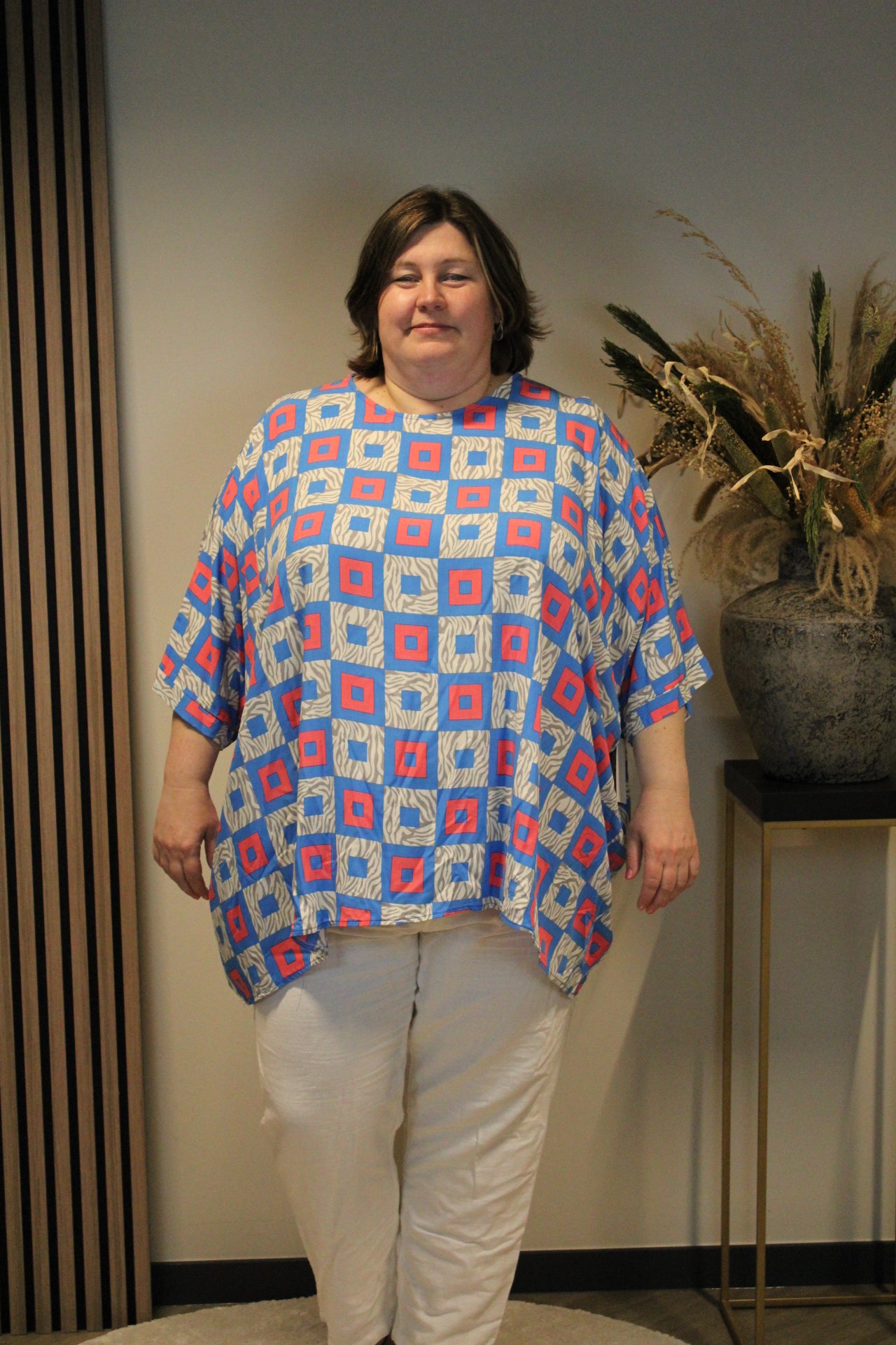 Evita blauw | Blouse 52 t/m 58