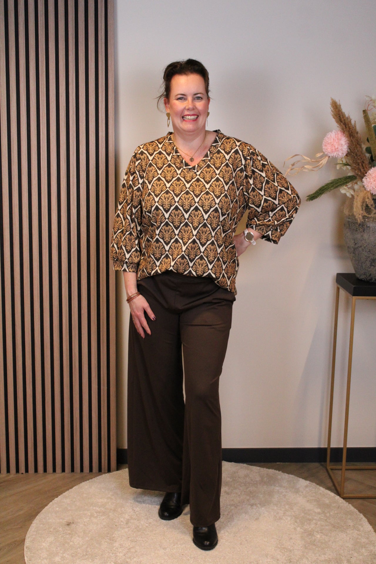 Kiki | Broek bruin 40 t/m 44 (lang model 167–178 cm)