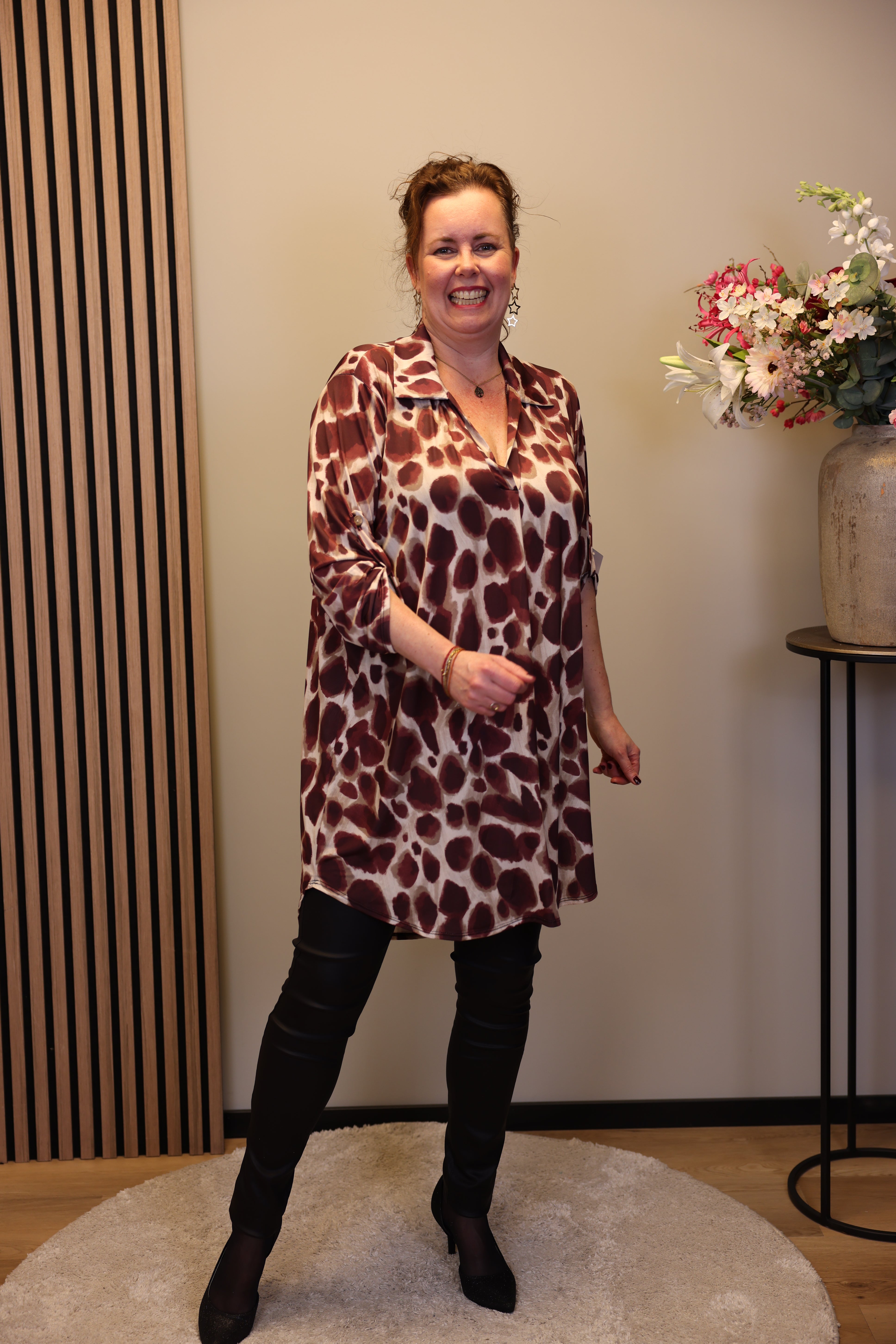 Maud | tuniek roze met kraagje 38 t/m 48